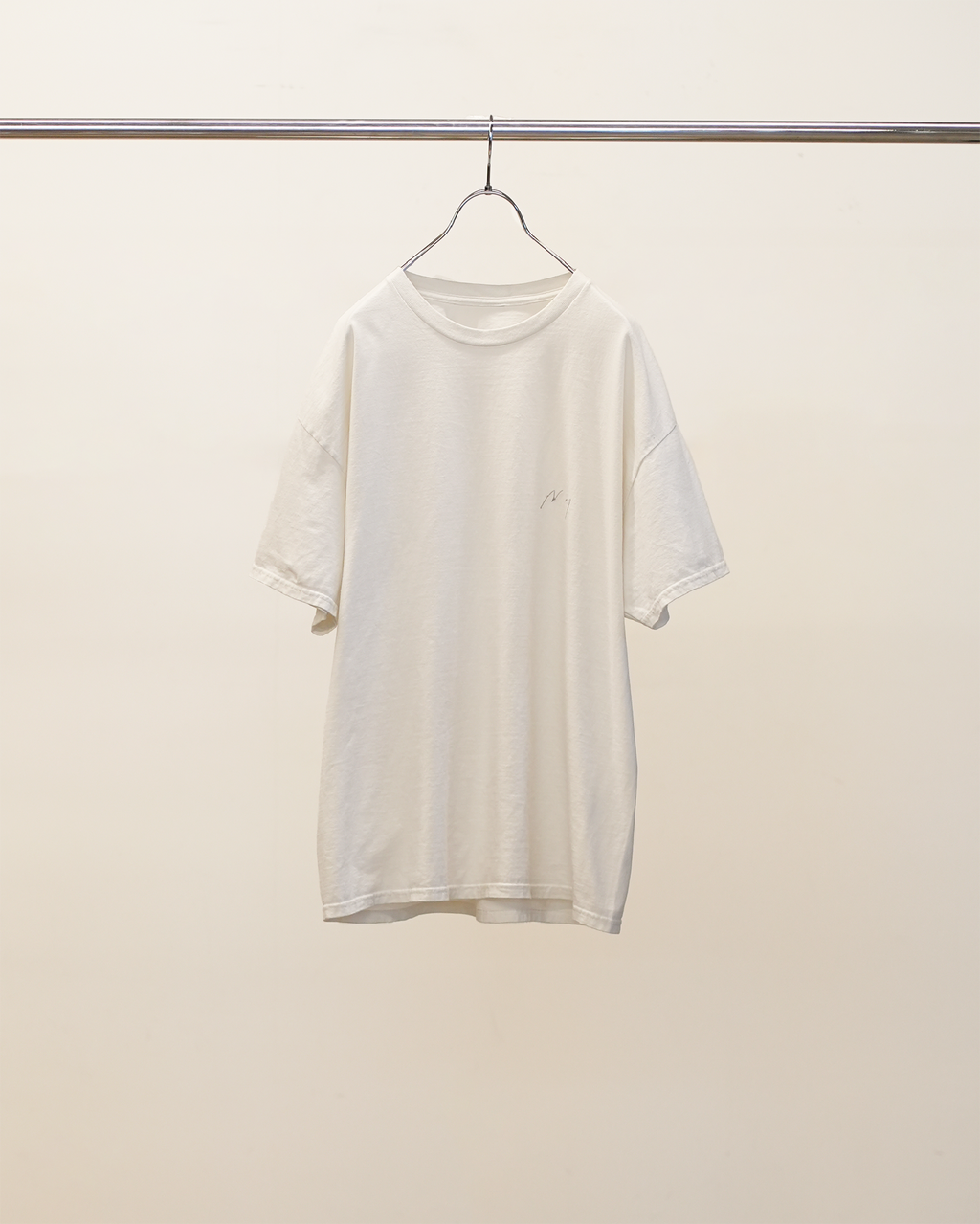 DYED EMBROIDERY T-SHIRT(WHITE)