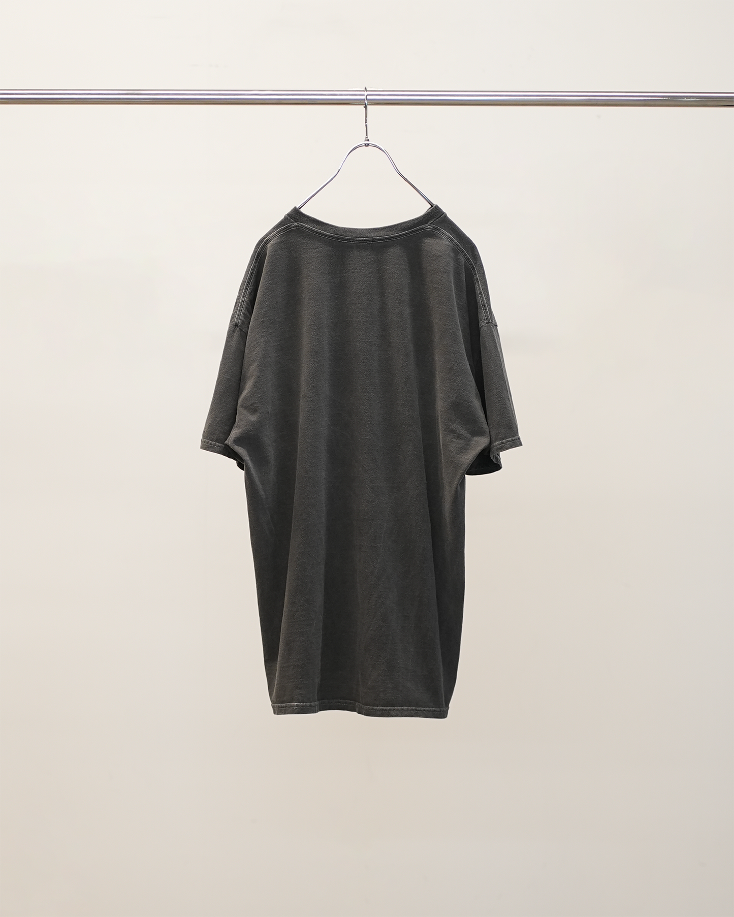 DYED EMBROIDERY T-SHIRT(BLACK)