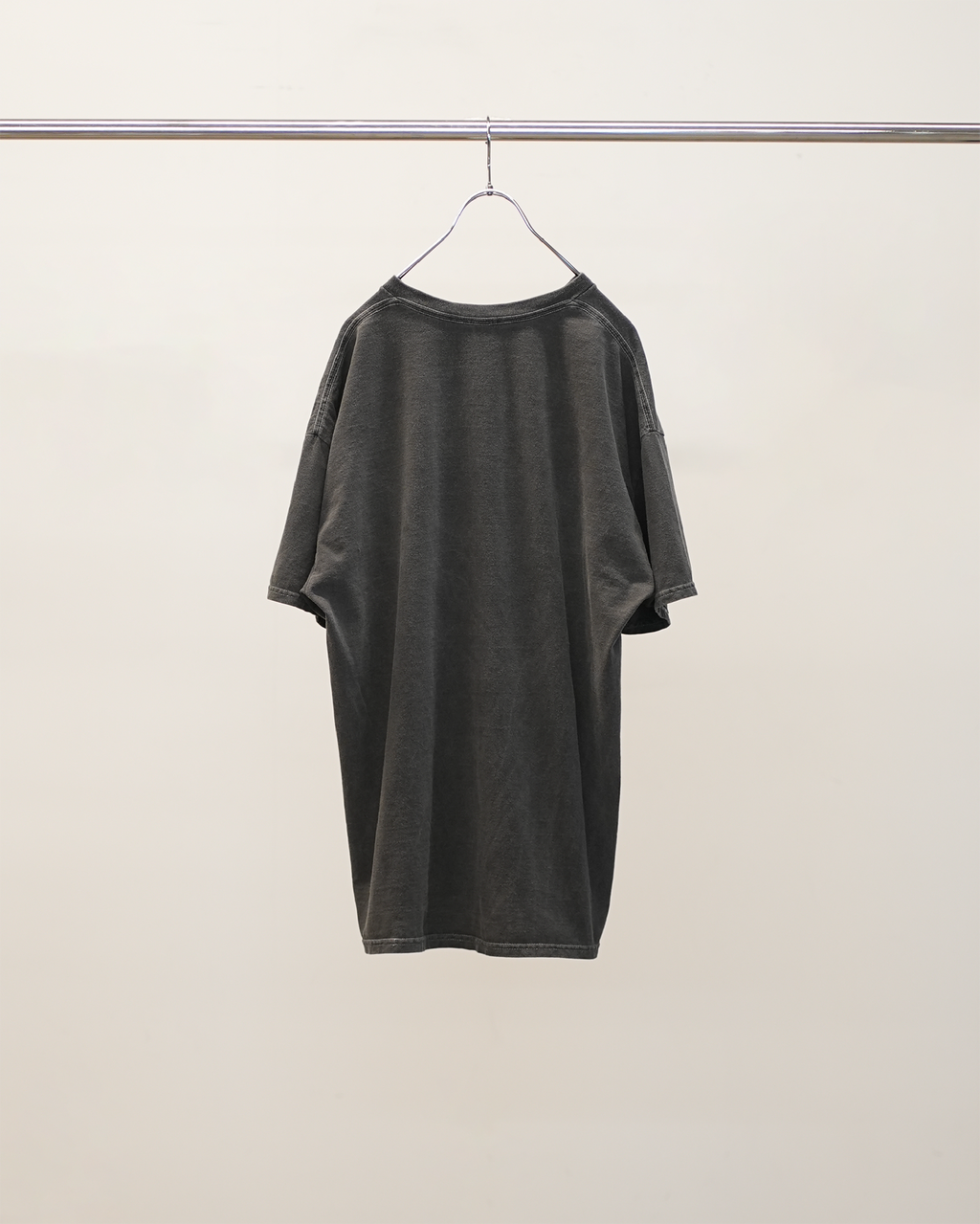 DYED EMBROIDERY T-SHIRT(BLACK)