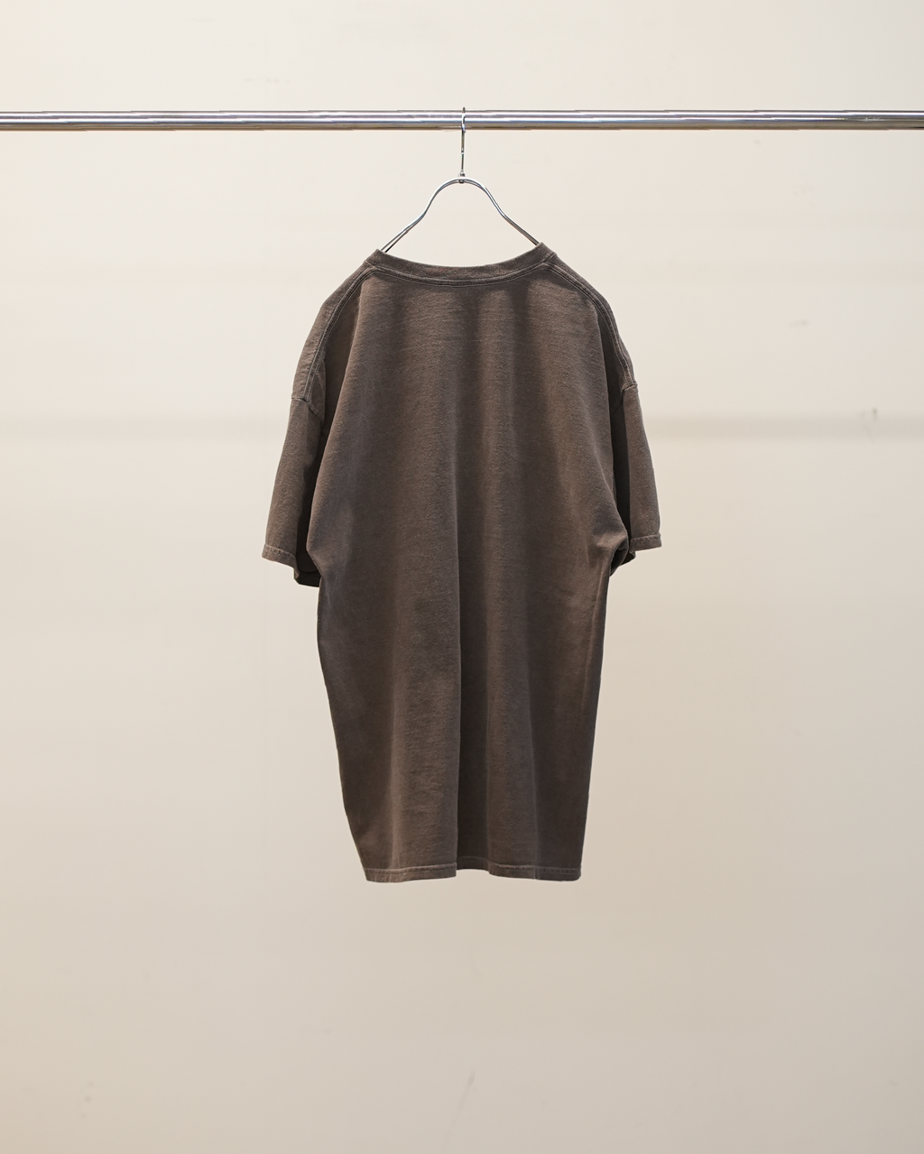 DYED EMBROIDERY T-SHIRT(BROWN)