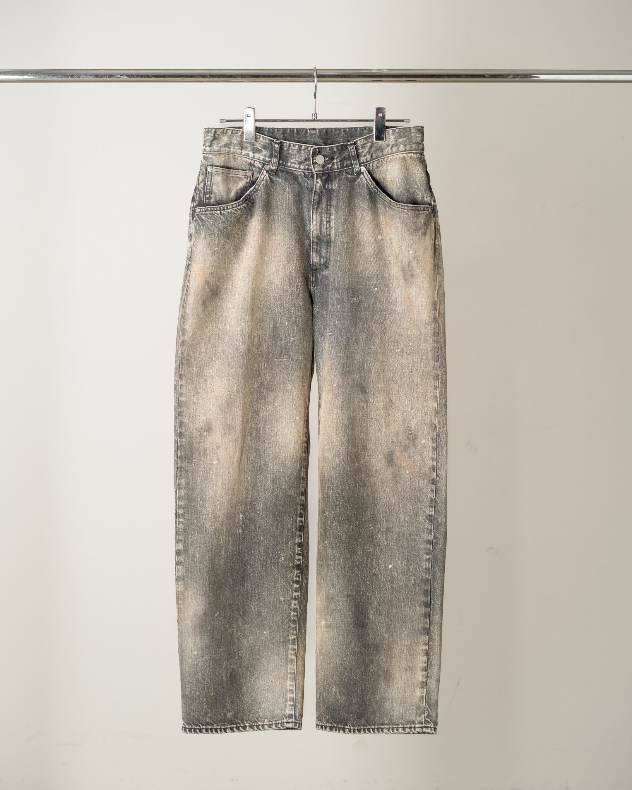 02 TAPERED 5P DENIM PANTS(BLACK) – ANCELLM