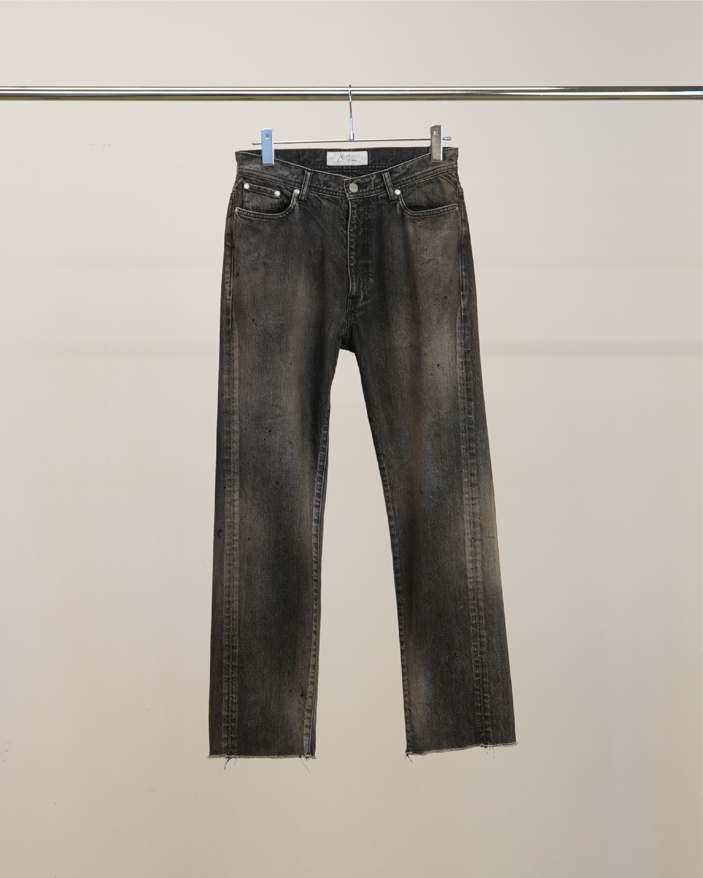 07 SLIM STRAIGHT 5P DENIM PANTS(BLACK) – ANCELLM 07 SLIM STRAIGHT 5P DENIM PANTS(BLACK) – ANCELLM