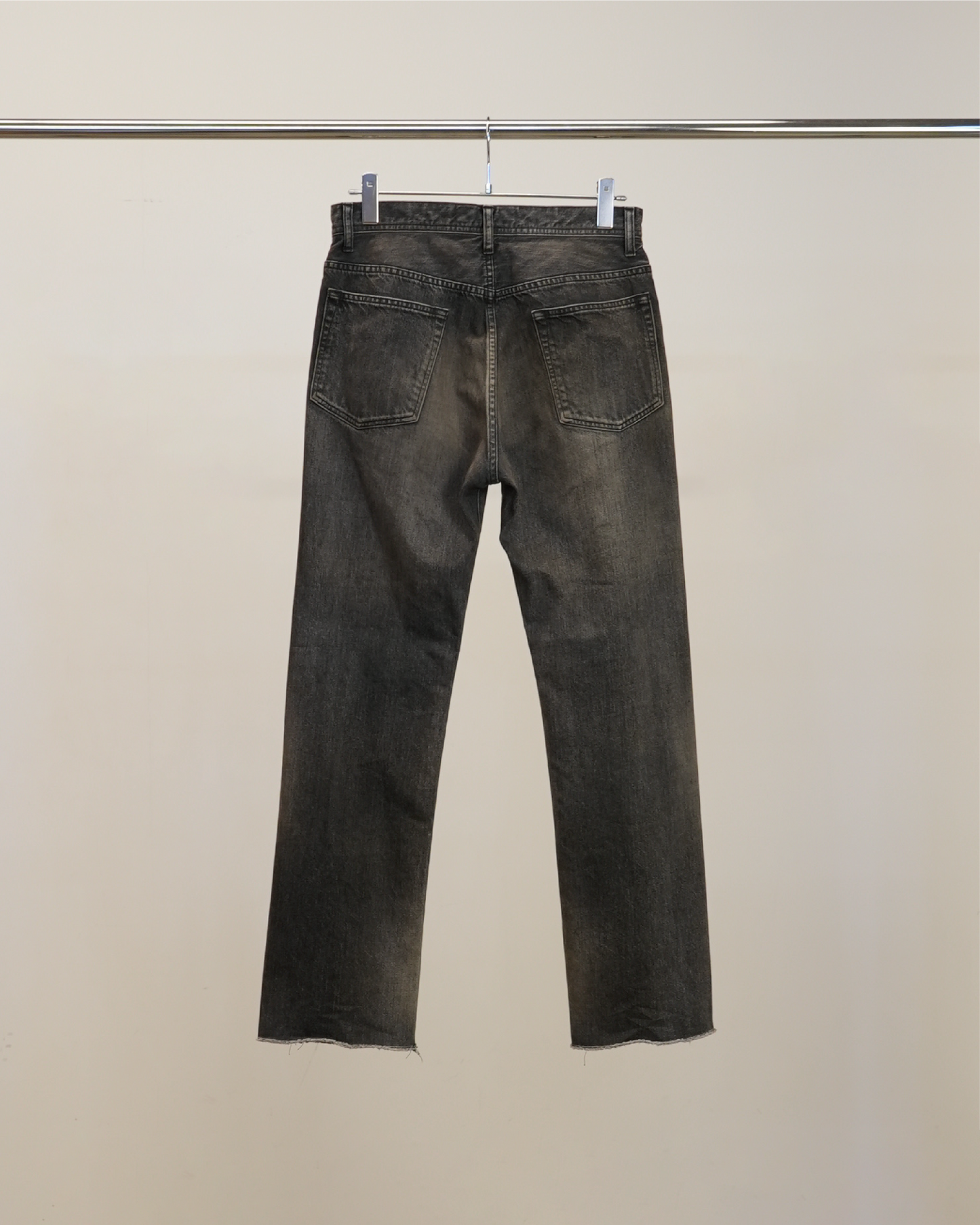 #07 SLIM STRAIGHT 5P DENIM PANTS(BLACK)