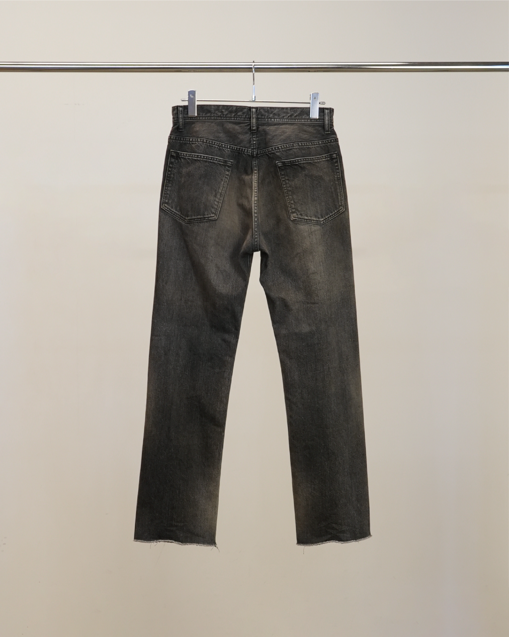 #07 SLIM STRAIGHT 5P DENIM PANTS(BLACK)
