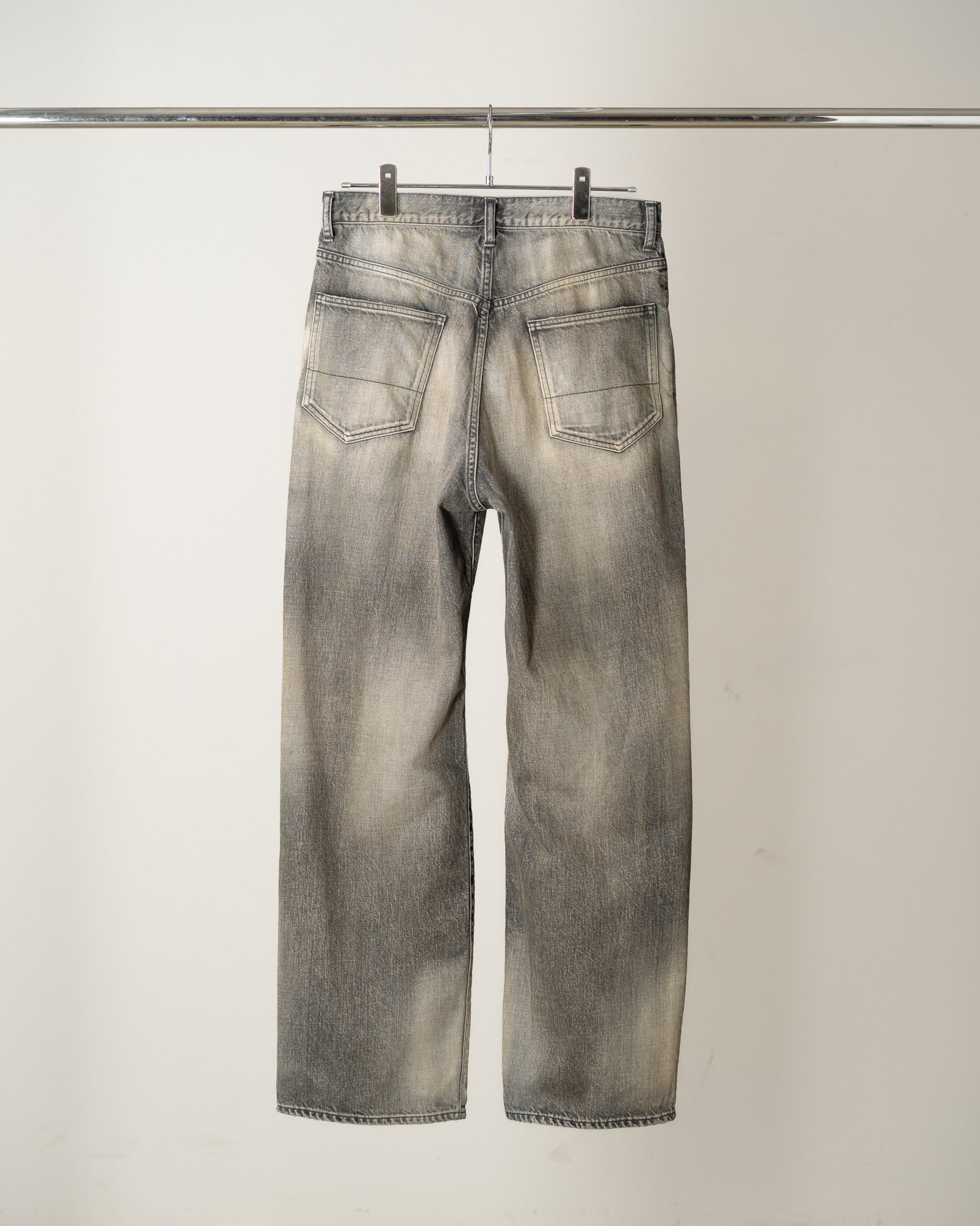 08 MIDDLE STRAIGHT 5P DENIM PANTS(BLACK) – ANCELLM