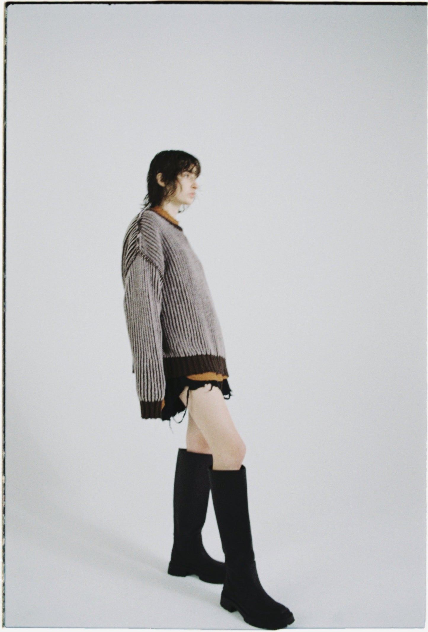 OVER CORD KNIT(D.BROWN)