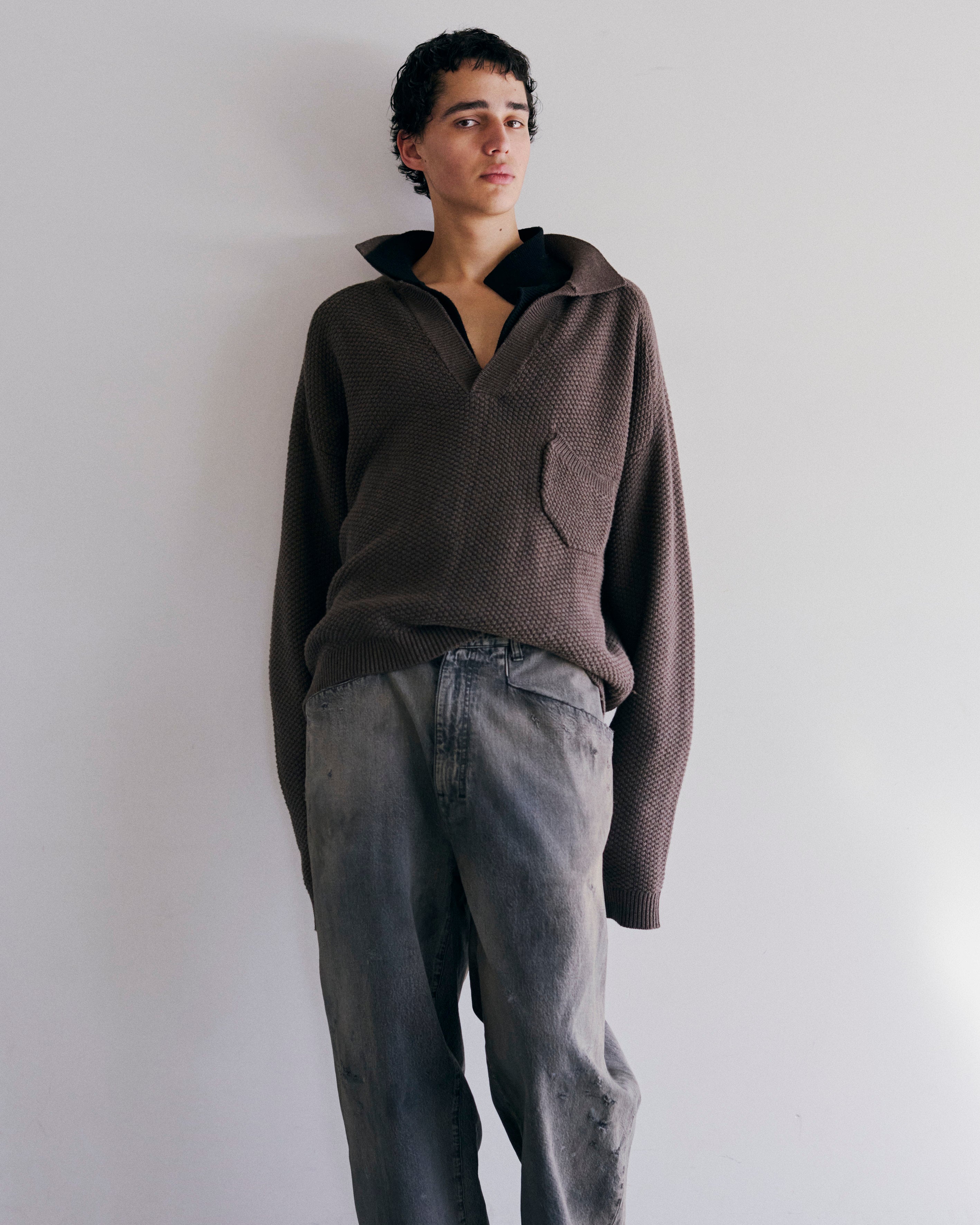 SKIPPER KNIT(BROWN) – ANCELLM