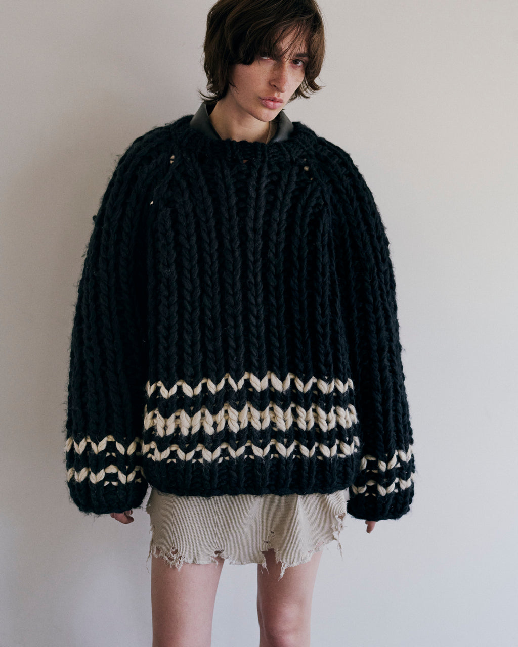 CHUNKY KNIT(BLACK)