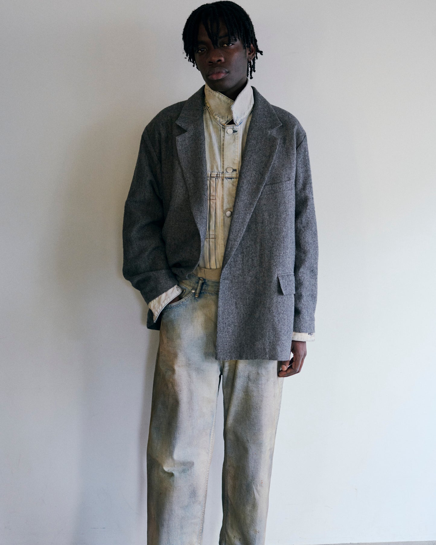 LAYERING COLOR DENIM JACKET(INDIGO)