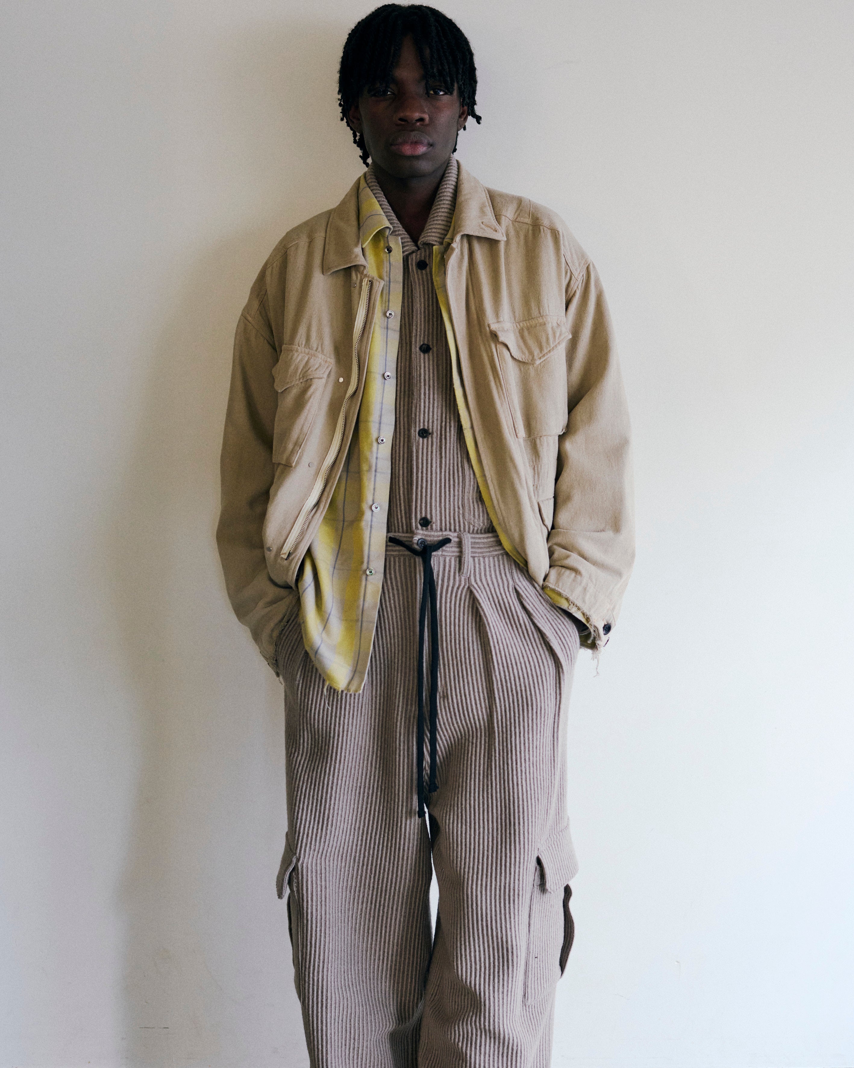 C/R CHECK SHIRT(YELLOW） – ANCELLM