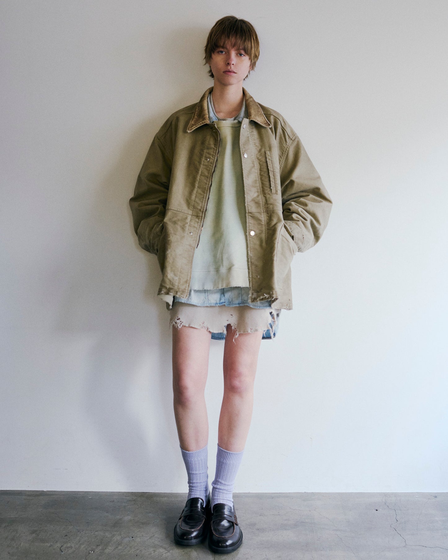 BRIDGE SWEAT SHIRT(LAKE)