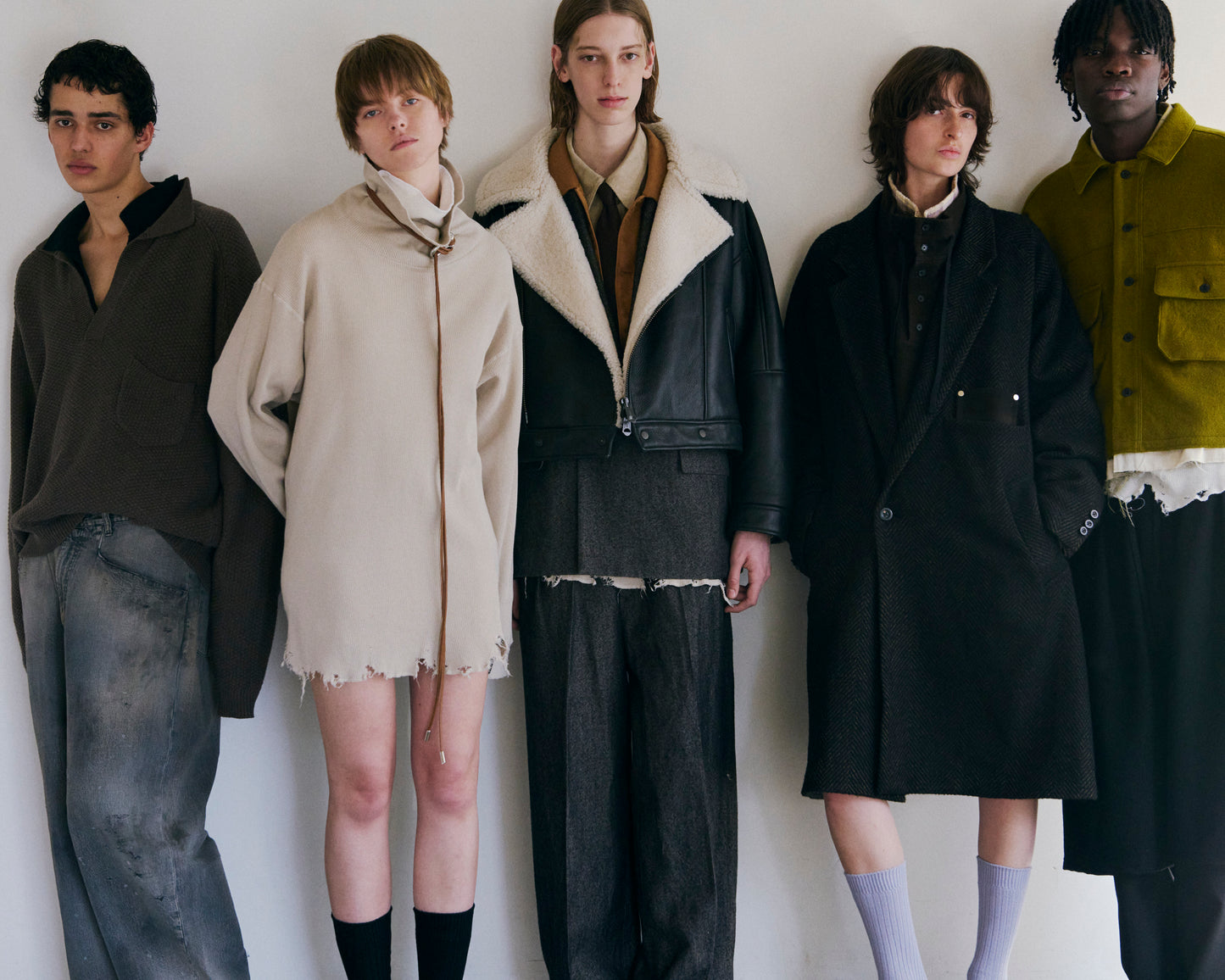 SEMI-DOUBLE CHESTER COAT(BROWN×BLACK)