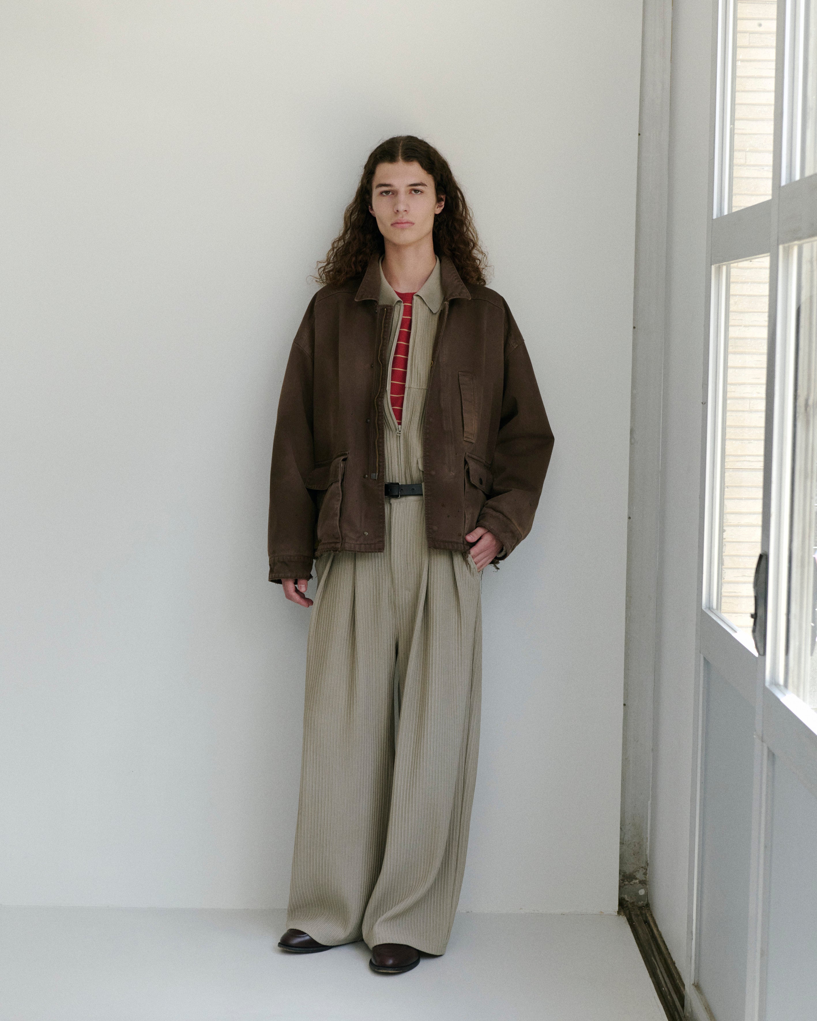 HIGHCOUNT DRILL AGING JACKET(BROWN) – ANCELLM HIGHCOUNT DRILL AGING JACKET(BROWN) – ANCELLM