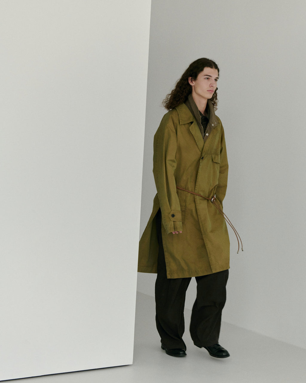 SINGLE BREASTED COLLAR COAT(BEIGE)