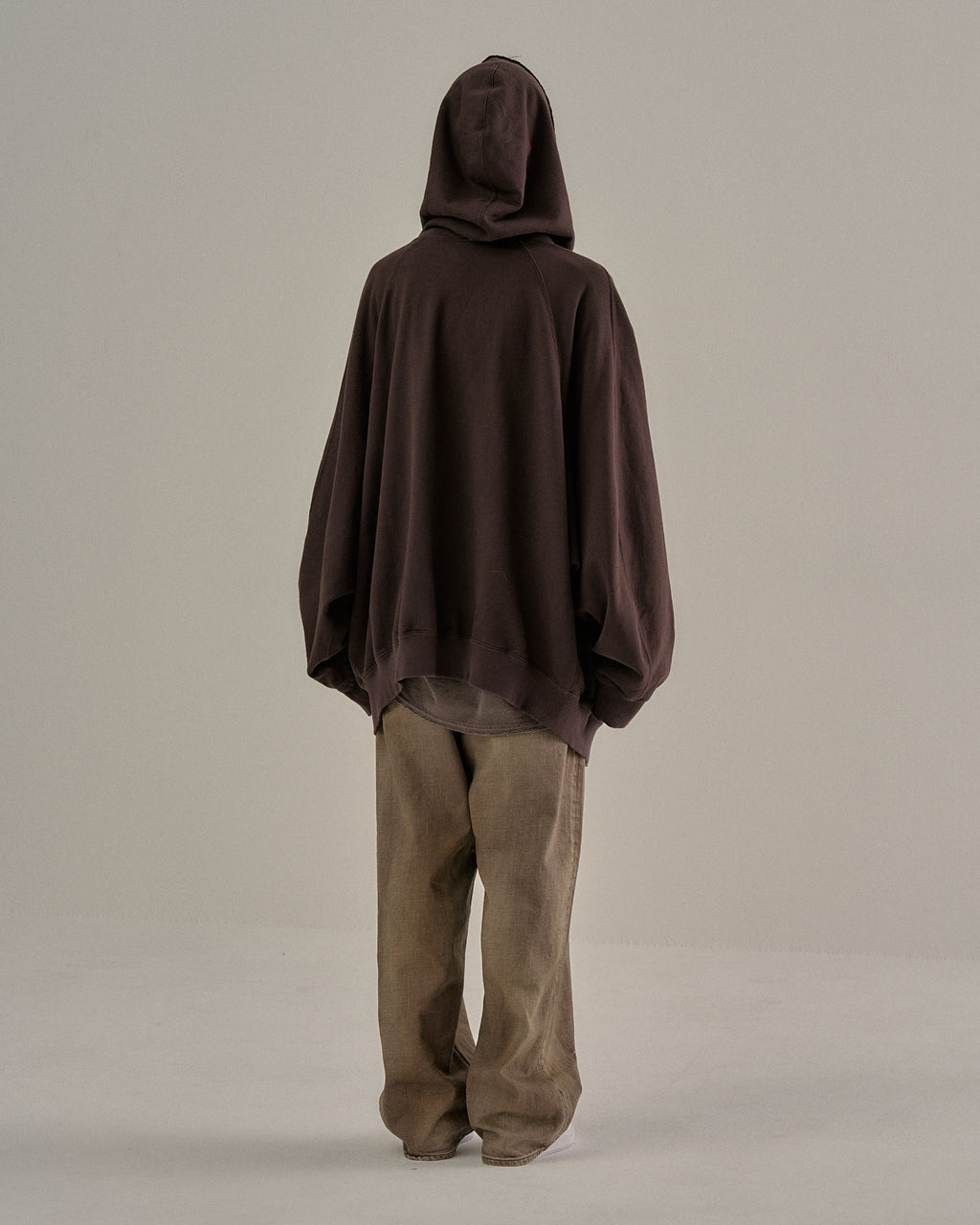 SWEAT HOODIE COAT(BROWN)