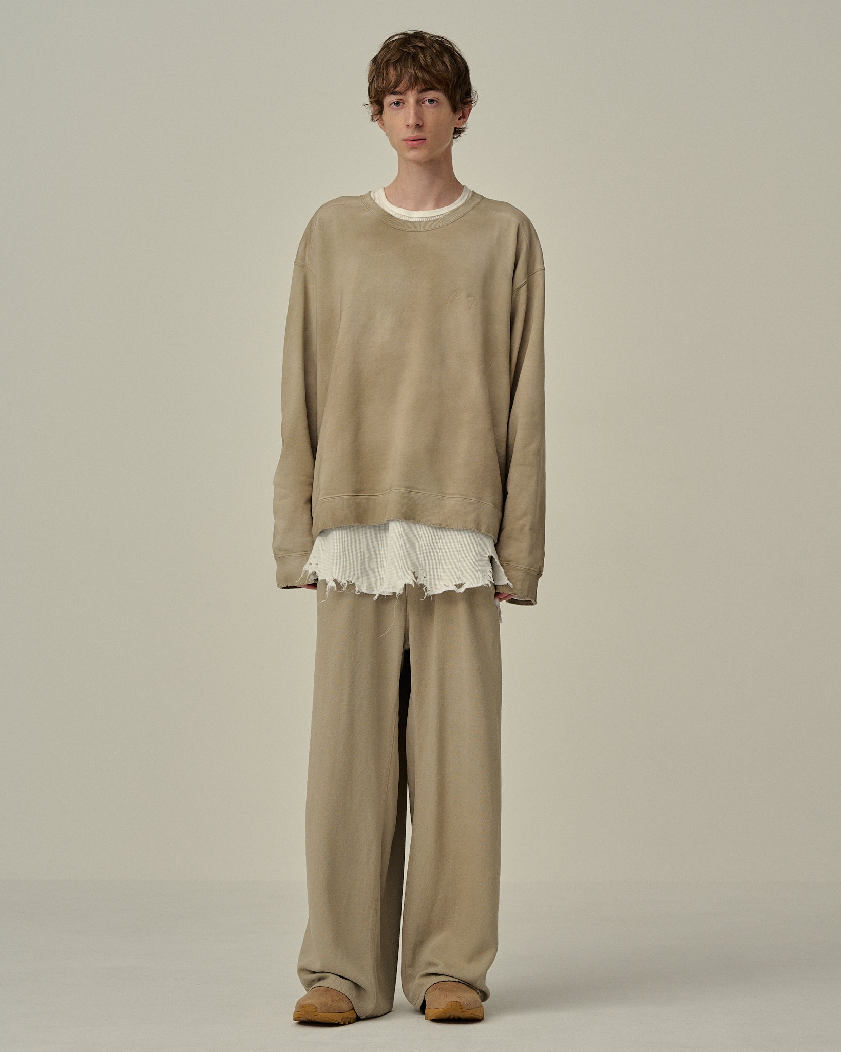 UNEVENNESS SWEAT SHIRT(SAND) – ANCELLM