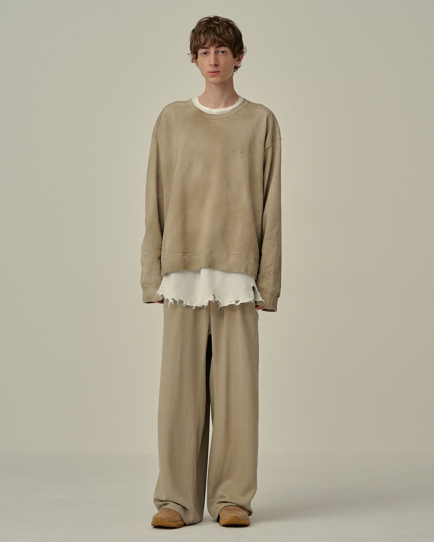 UNEVENNESS SWEAT SHIRT(SAND)