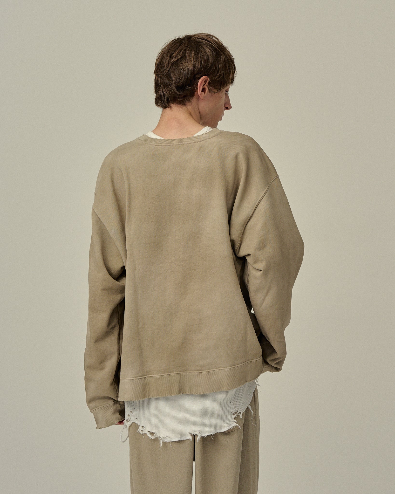 UNEVENNESS SWEAT SHIRT(SAND) – ANCELLM