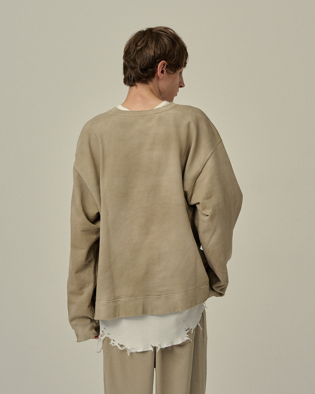 UNEVENNESS SWEAT SHIRT(SAND)
