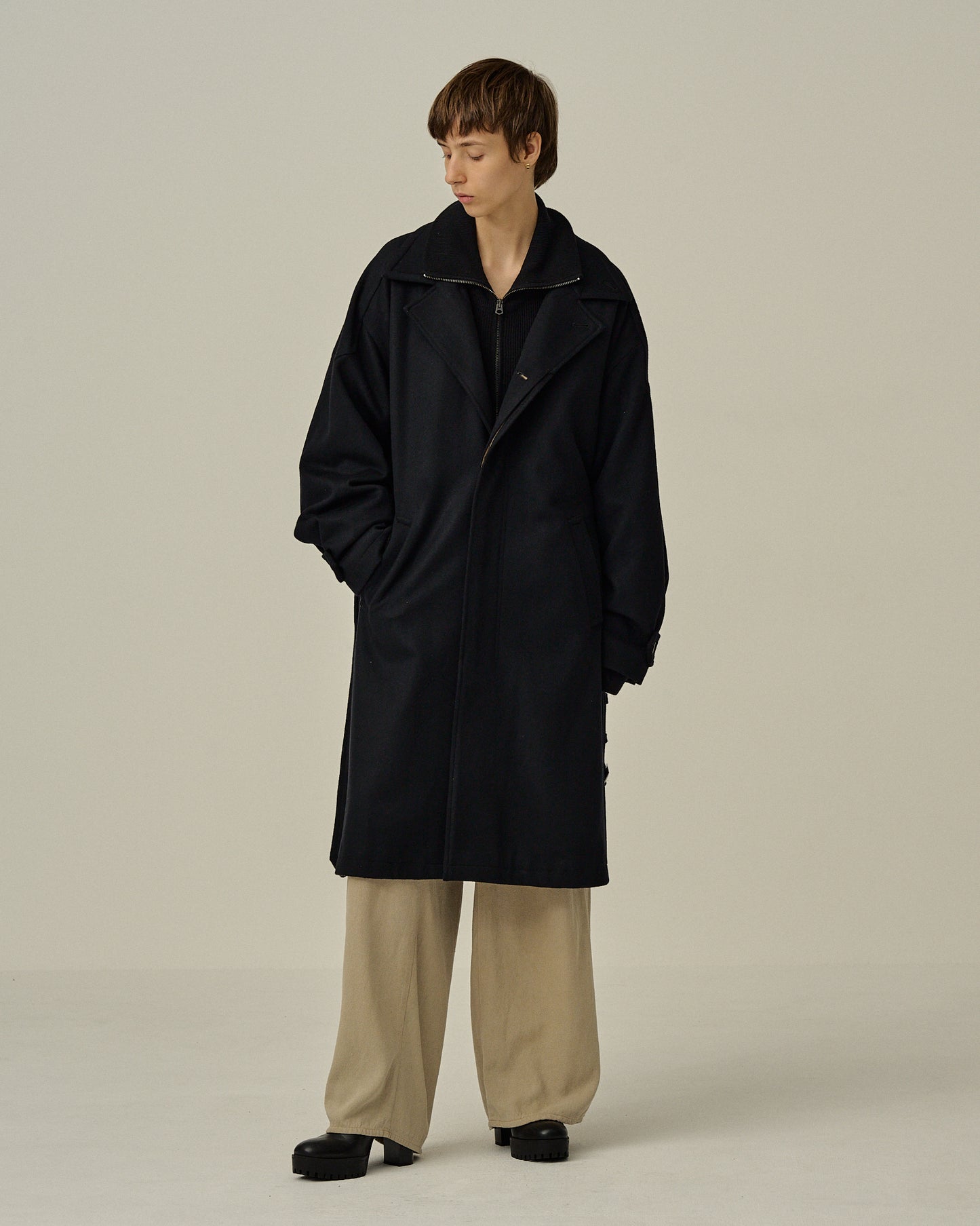 W/S/CA BALMACAAN COAT(BLACK)