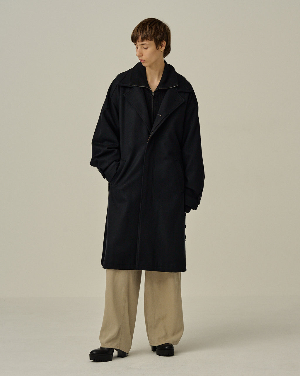 W/S/CA BALMACAAN COAT(BLACK)