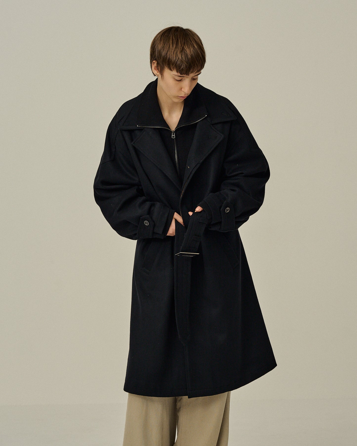 W/S/CA BALMACAAN COAT(BLACK)