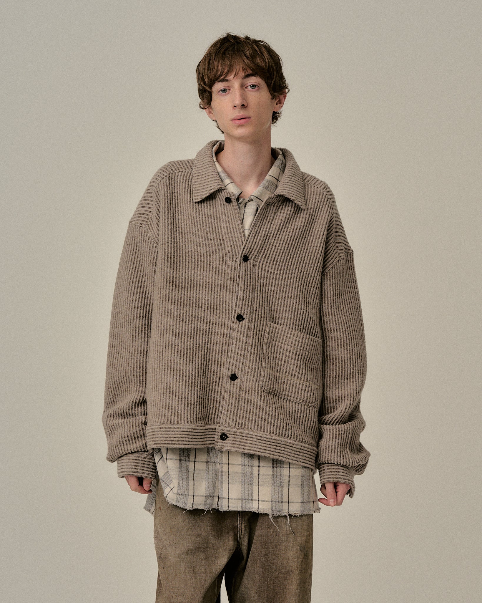 アンセルム WOOL CORDUROY WORK SHIRT JACKET WOOL CORDUROY WORK SHIRT JACKET(SAND) – ANCELLM