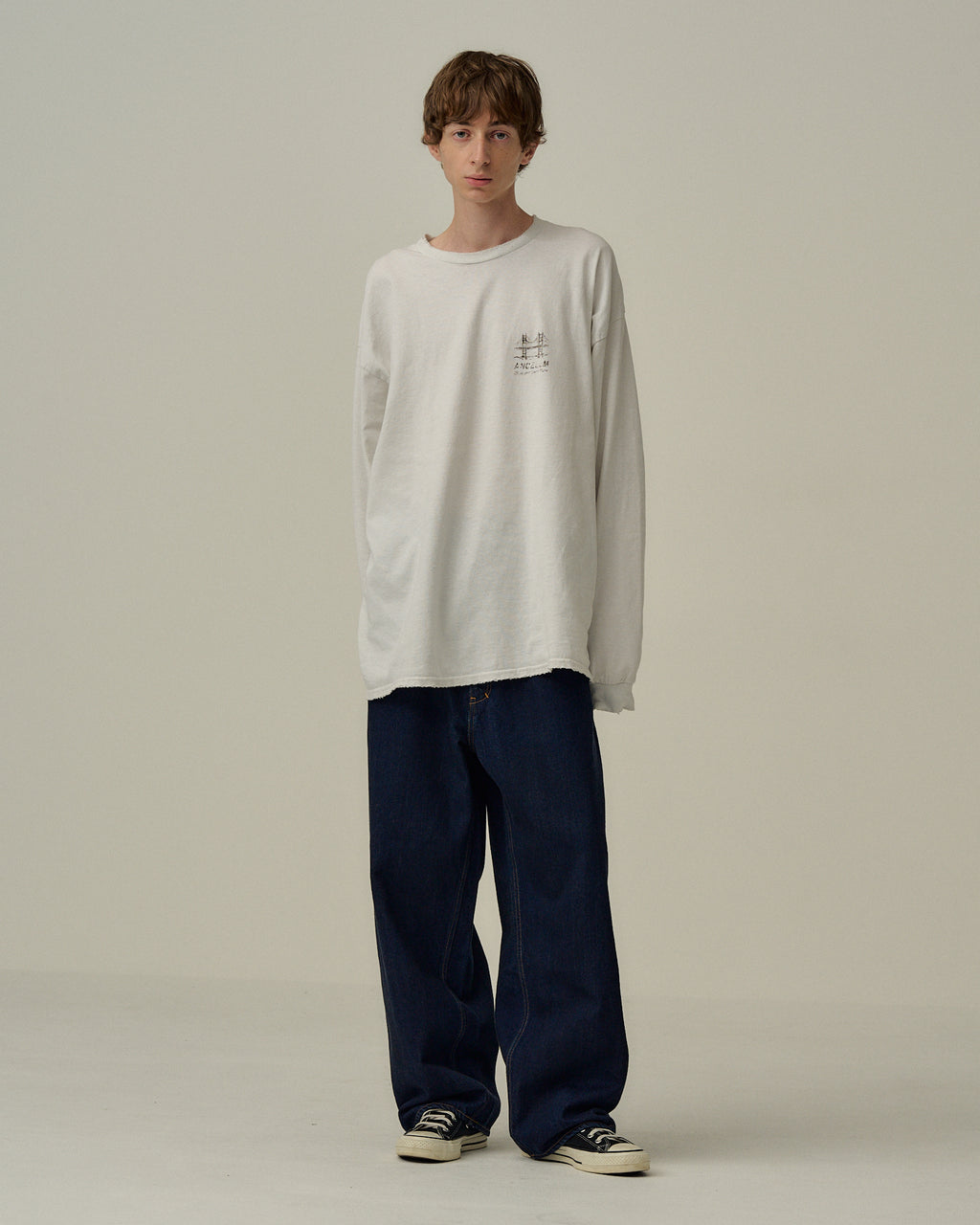 BRIDGE L/S T-SHIRT(WHITE)