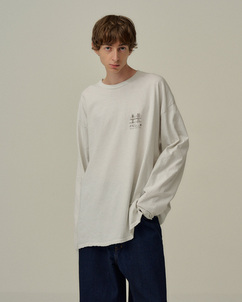 BRIDGE L/S T-SHIRT(WHITE)