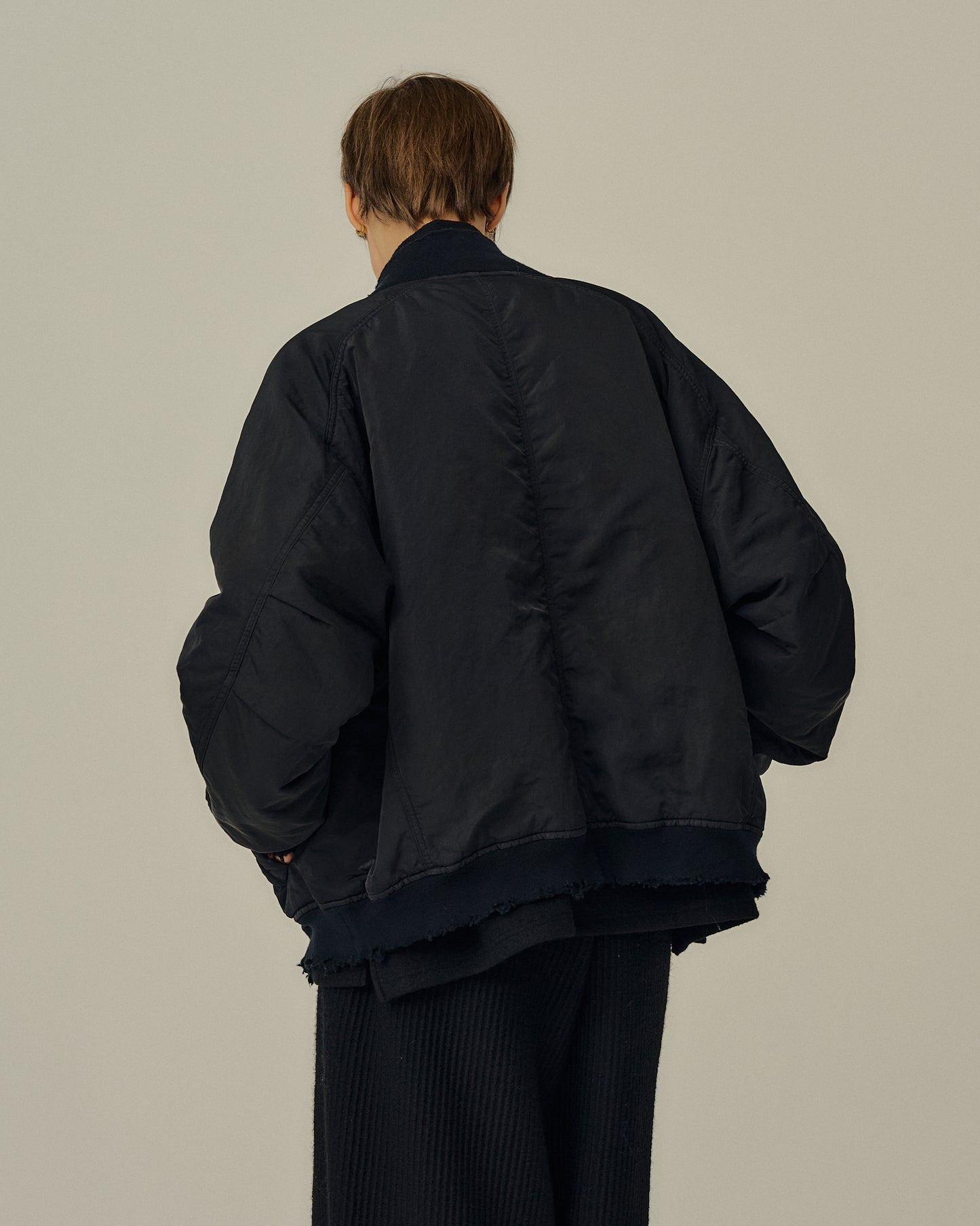 FADED BOMBER JACKET(BLACK)