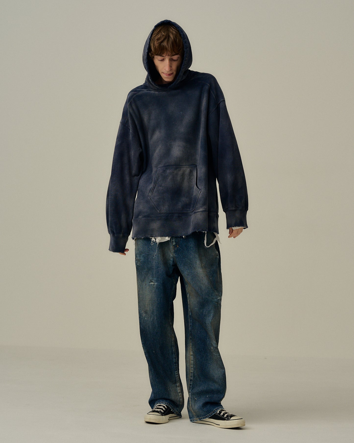 SWITCHING HOODIE(D.PURPLE)