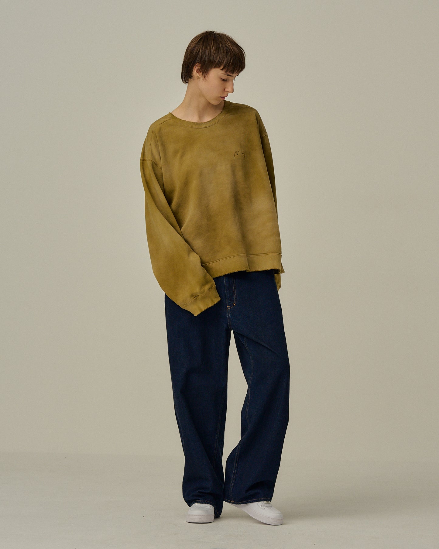 UNEVENNESS SWEAT SHIRT(MOSS)