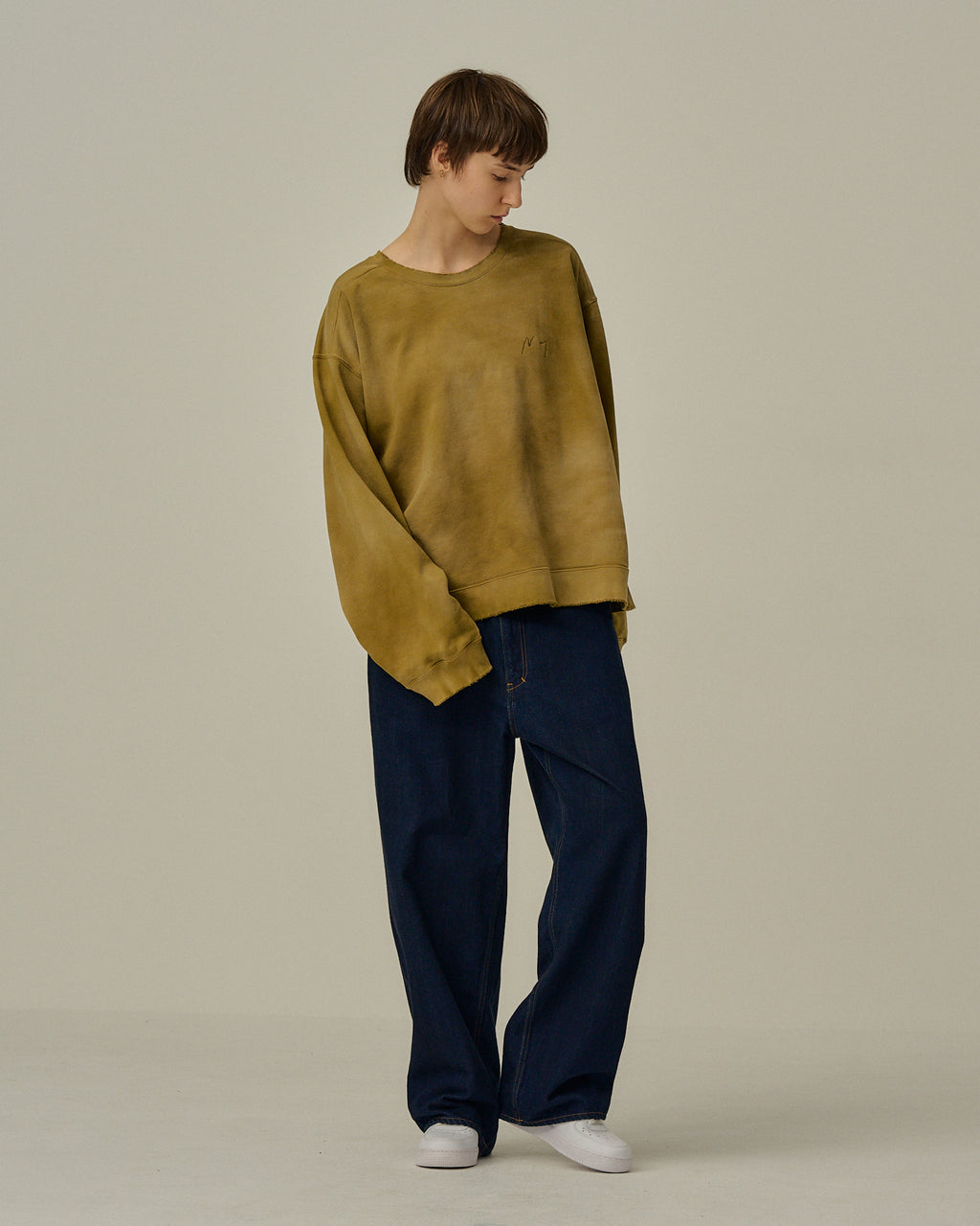 UNEVENNESS SWEAT SHIRT(MOSS)