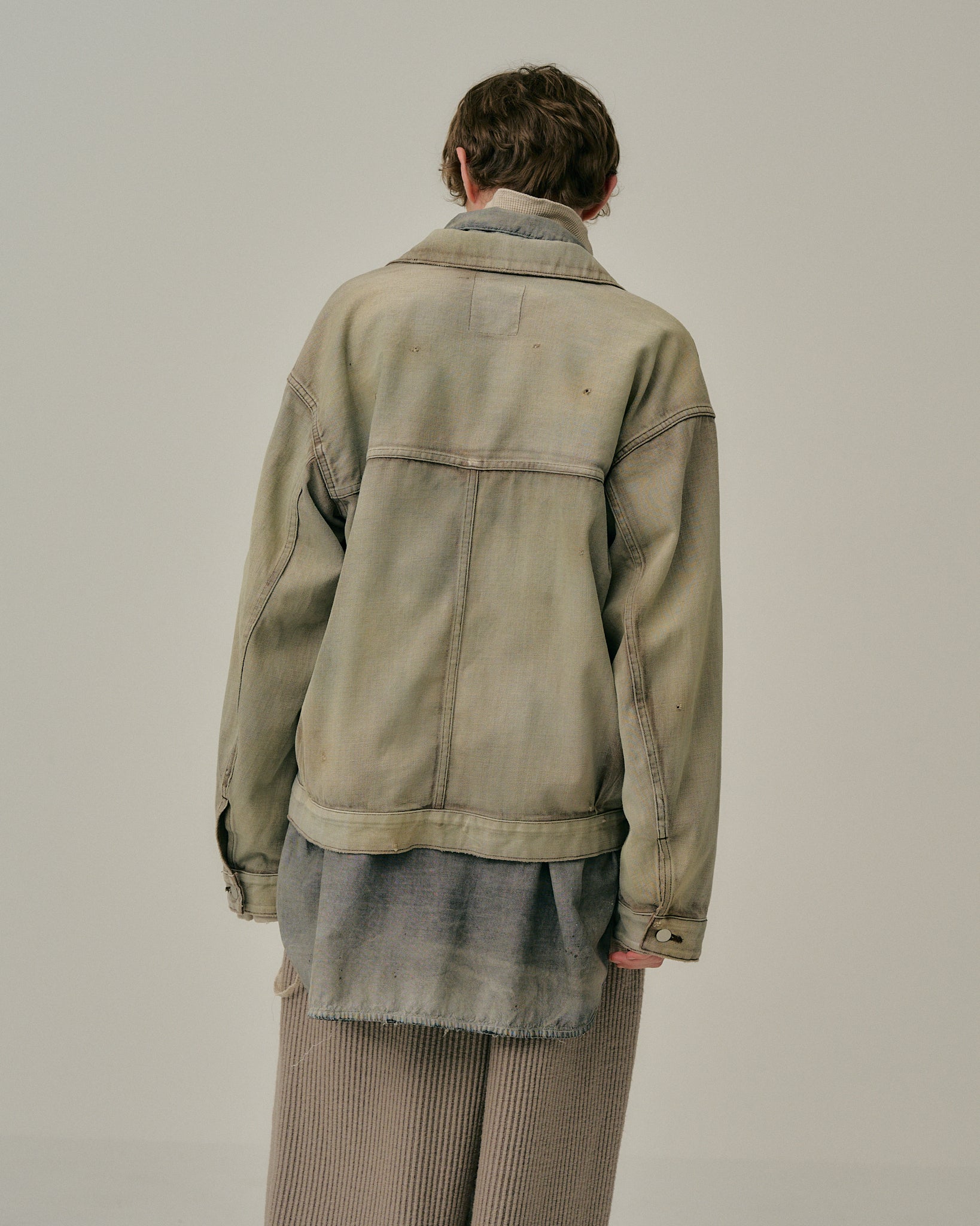 LAYERING COLOR DENIM JACKET(BROWN) – ANCELLM