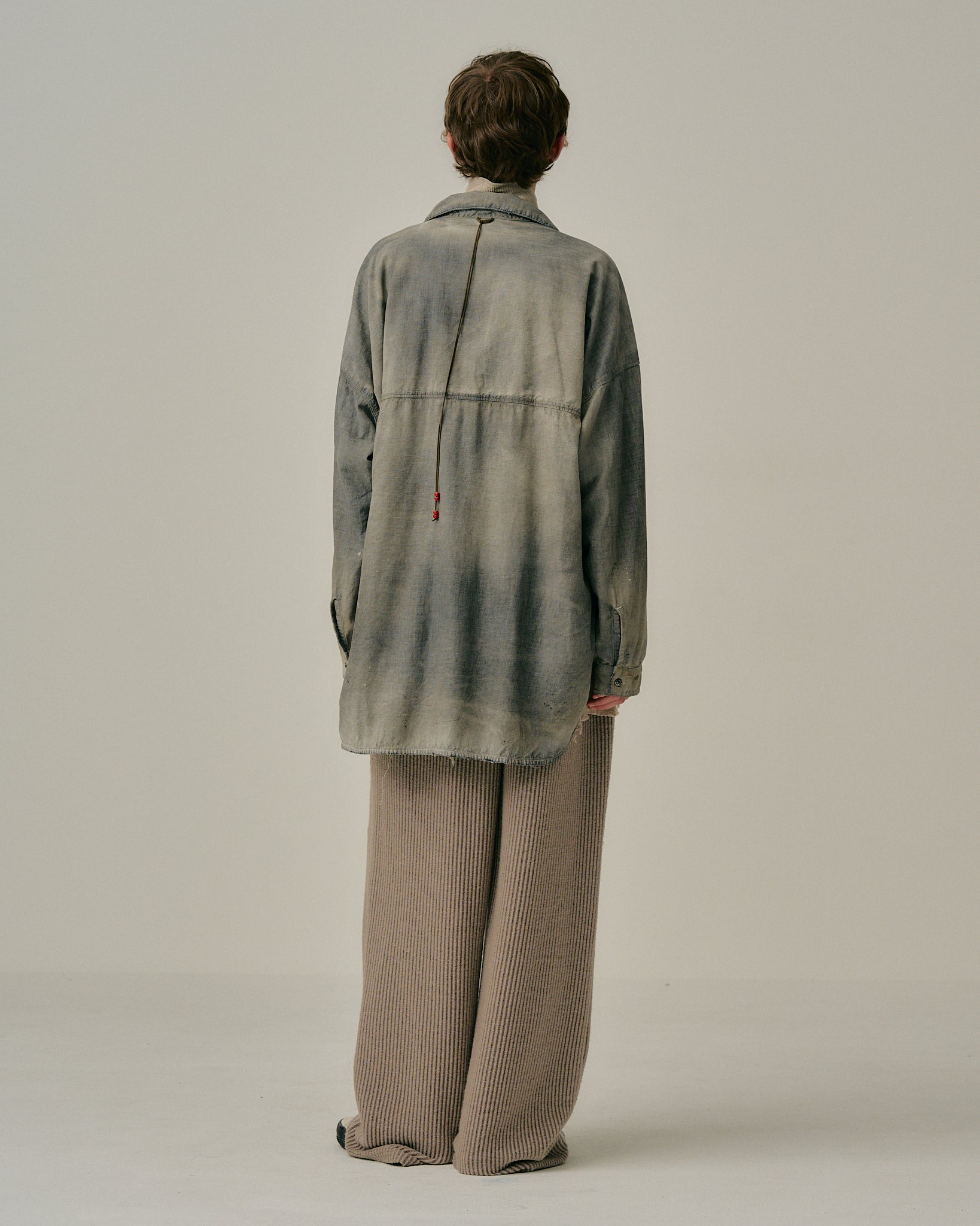 WOOLCORD BELTLESS SLACKS(SAND) – ANCELLM