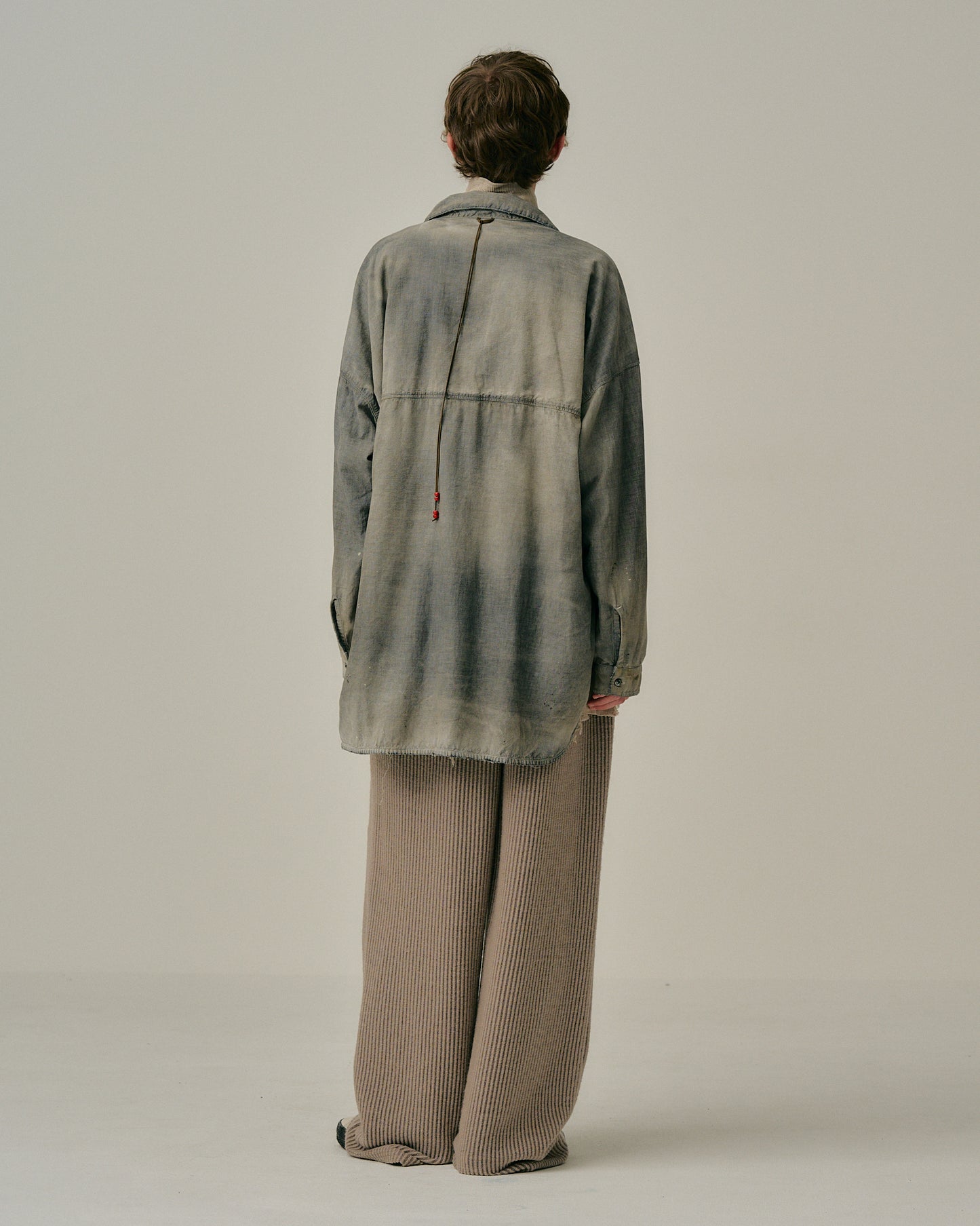 WOOLCORD BELTLESS SLACKS(SAND)