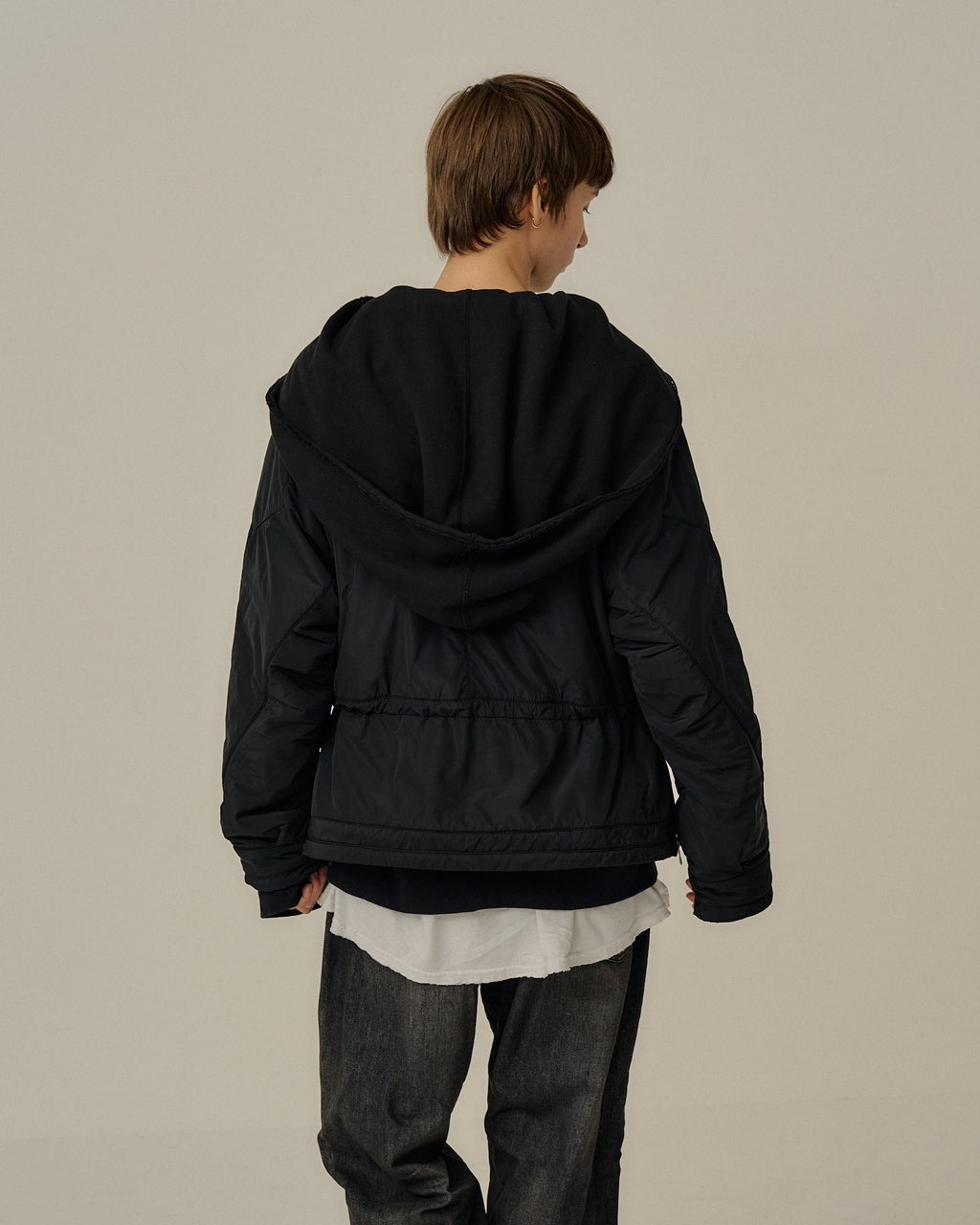 PADDING PULLOVER JACKET(BLACK)