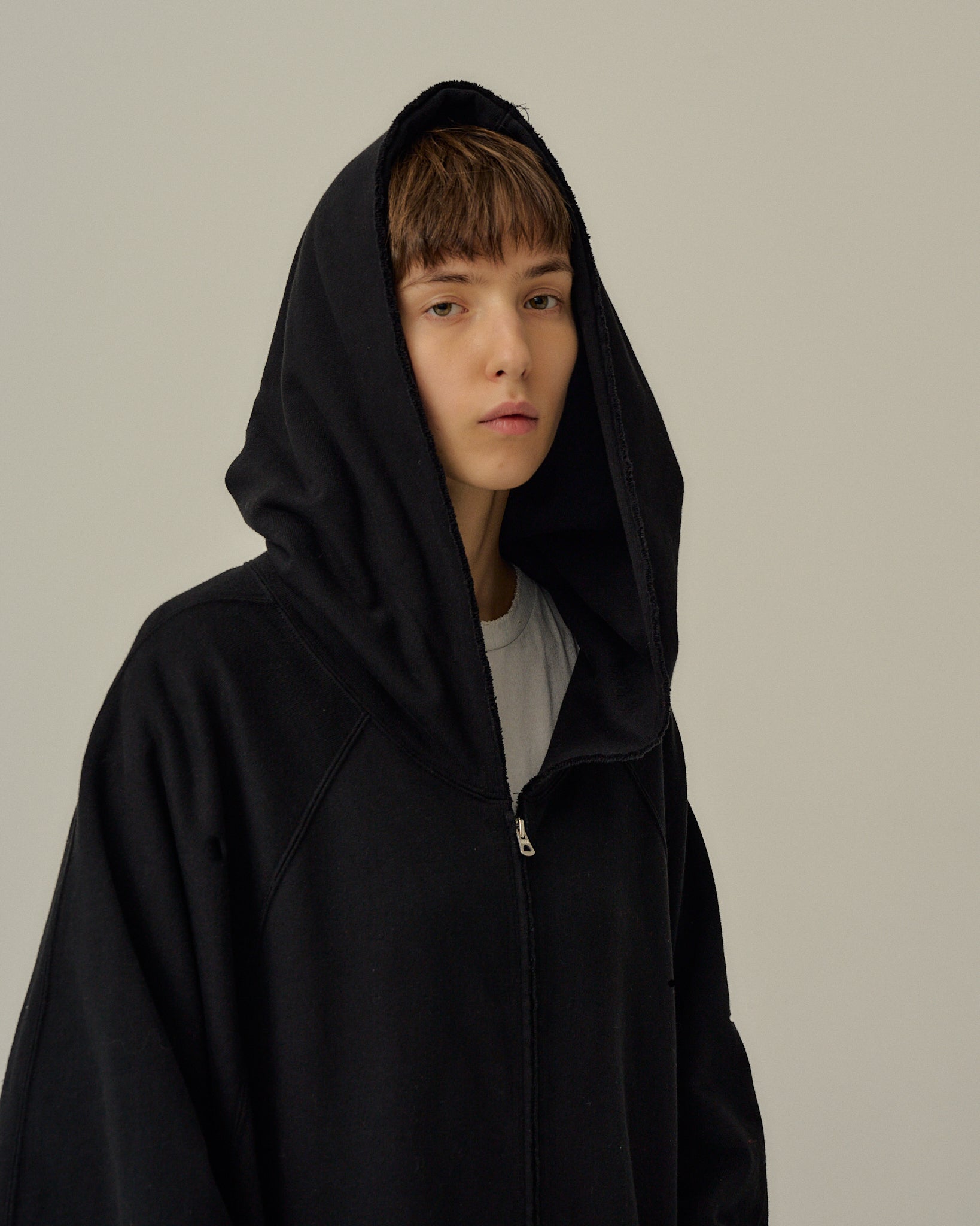SWEAT HOODIE COAT(BLACK) – ANCELLM