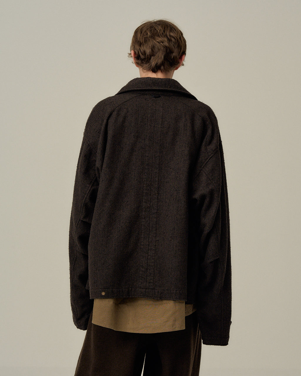 PILLING WOOL DOUBLE BLOUSON(BROWN)