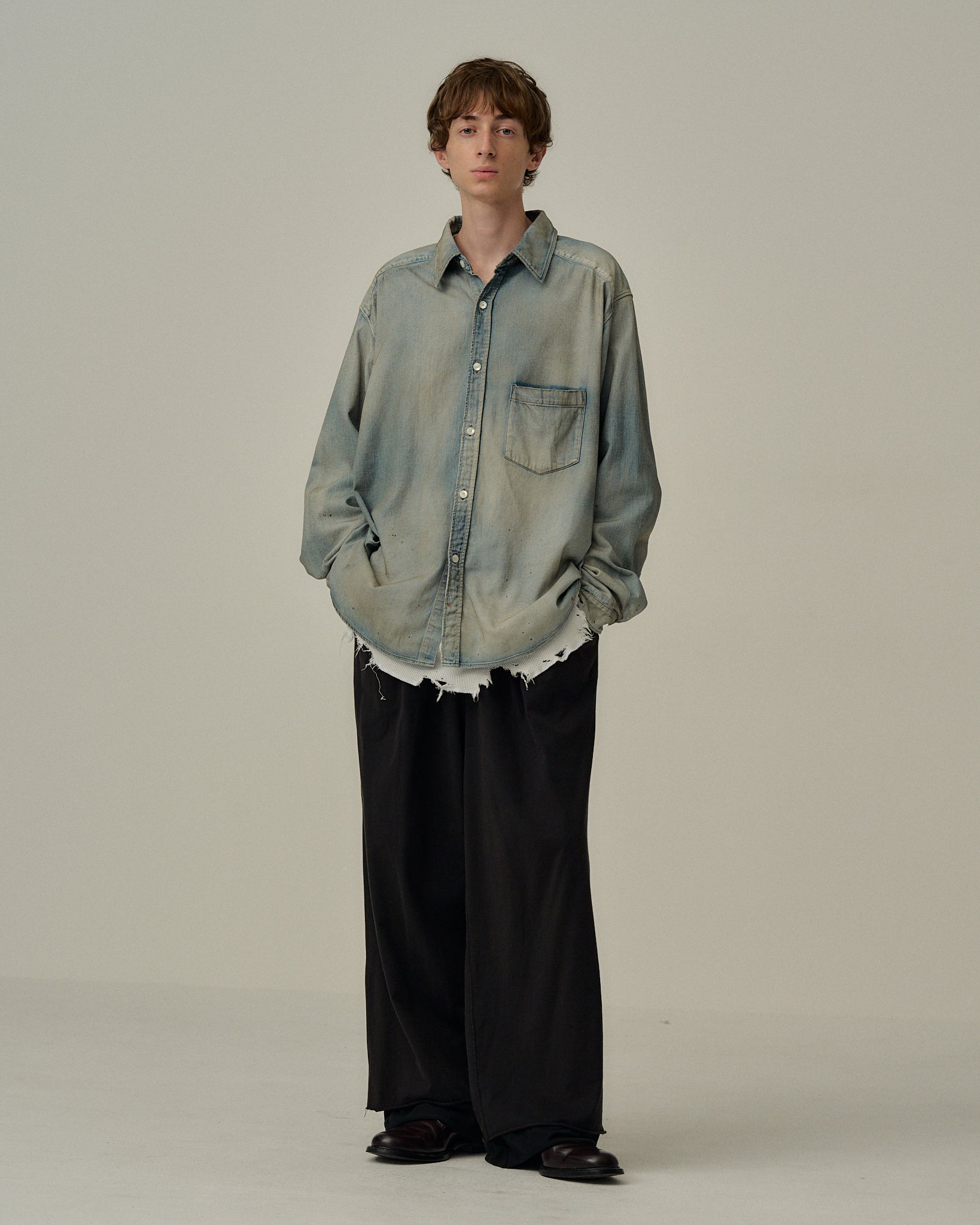 DENIM DRESS SHIRT(INDIGO) – ANCELLM