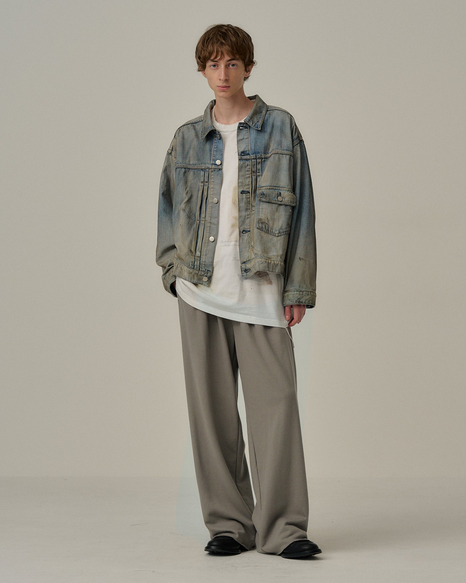 ジャケット・アウター 24AW ANCELLM AGING DENIM SHIRT JACKET 2 24AW ANCELLM AGING DENIM SHIRT JACKET 2