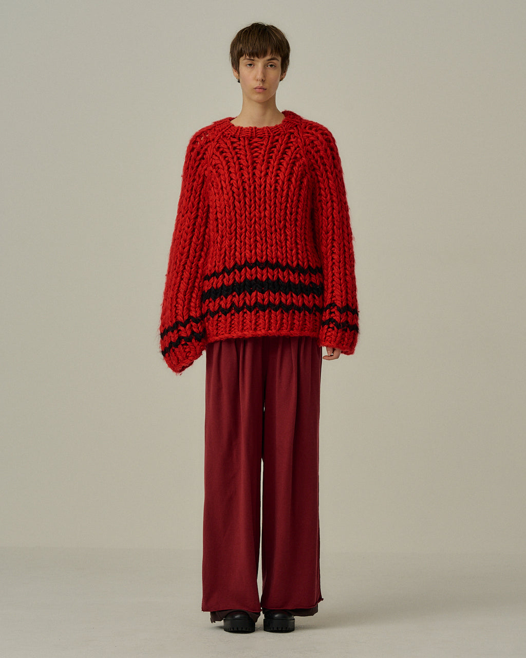 CHUNKY KNIT(RED)
