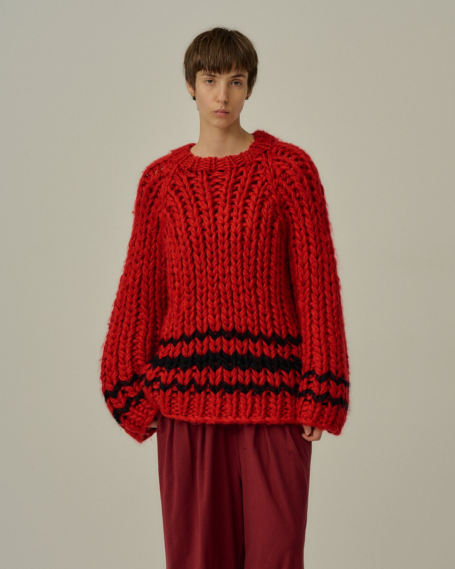 CHUNKY KNIT(RED)