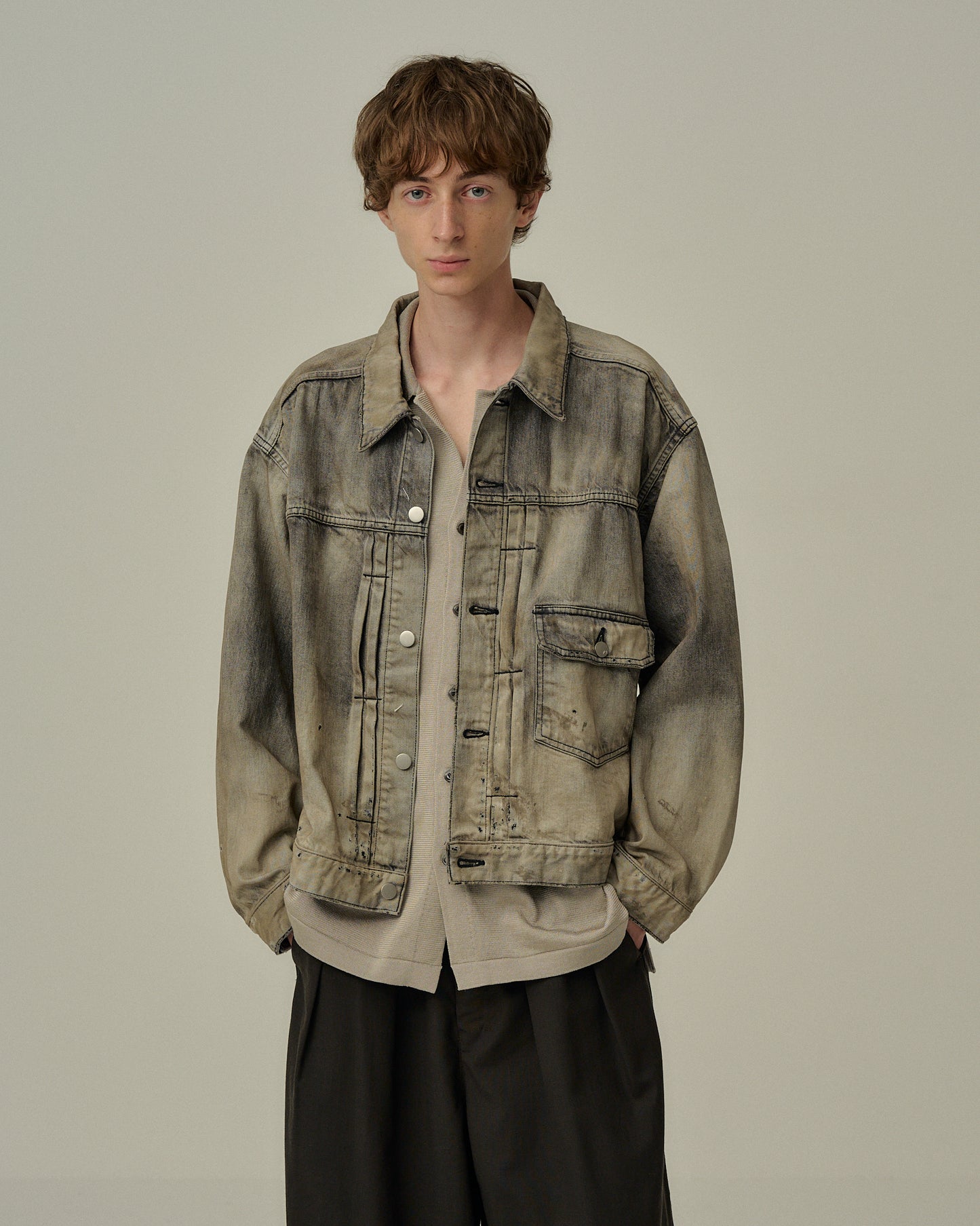 AGING DENIM JACKET(BLACK)