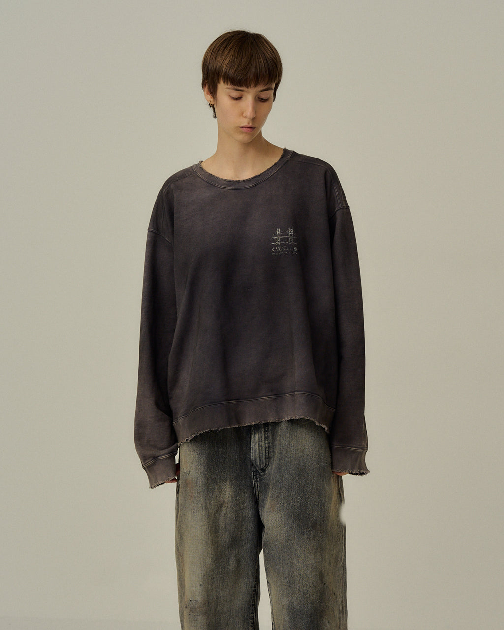 BRIDGE SWEAT SHIRT(BLACK)