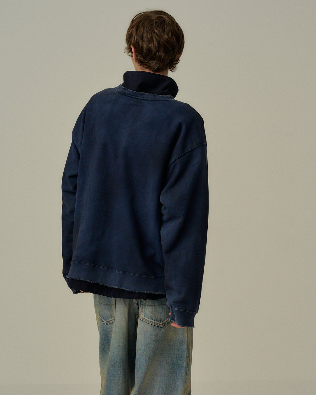 BRIDGE SWEAT SHIRT(NAVY)