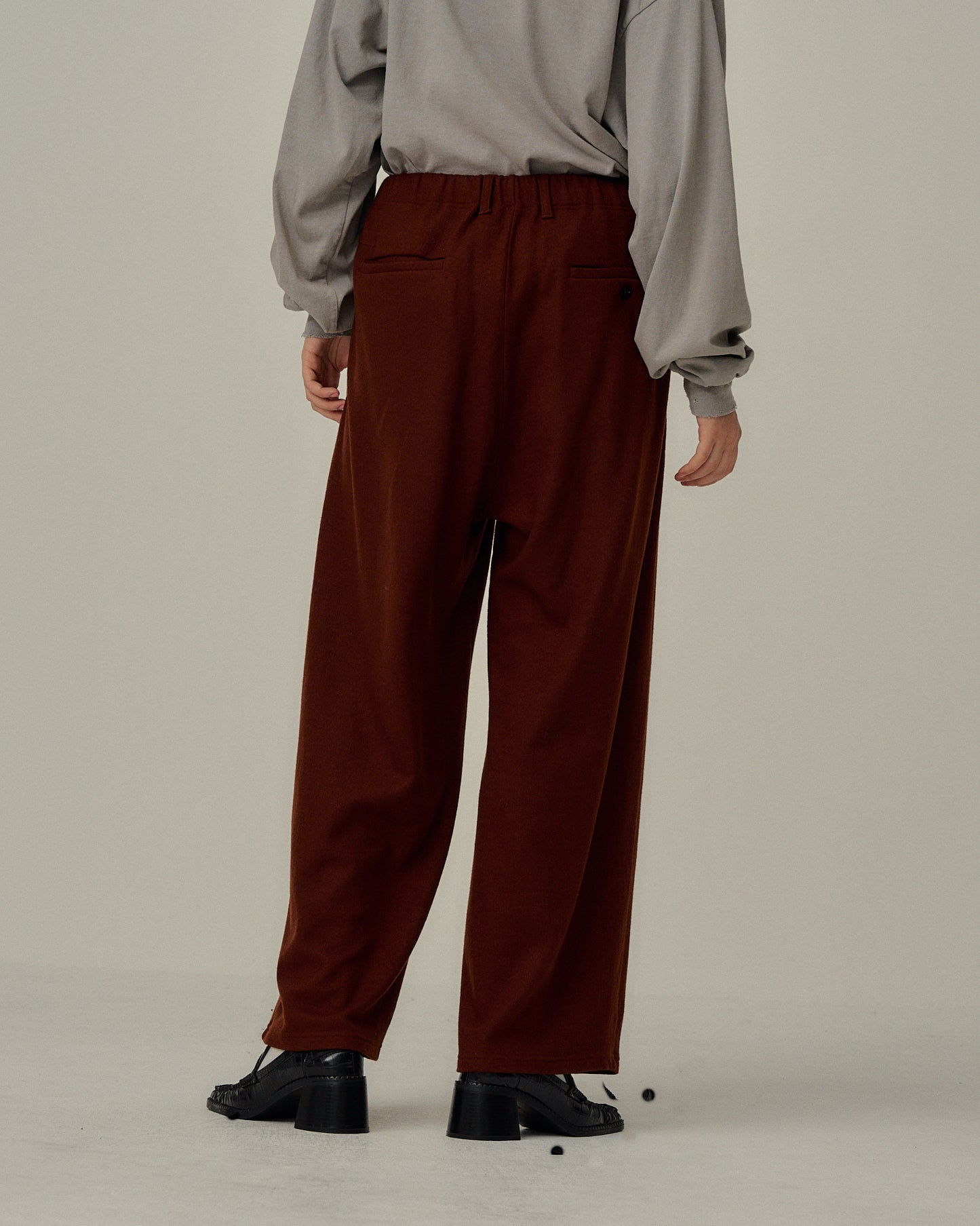 WOOL GATHERS SLACKS(MARRON)