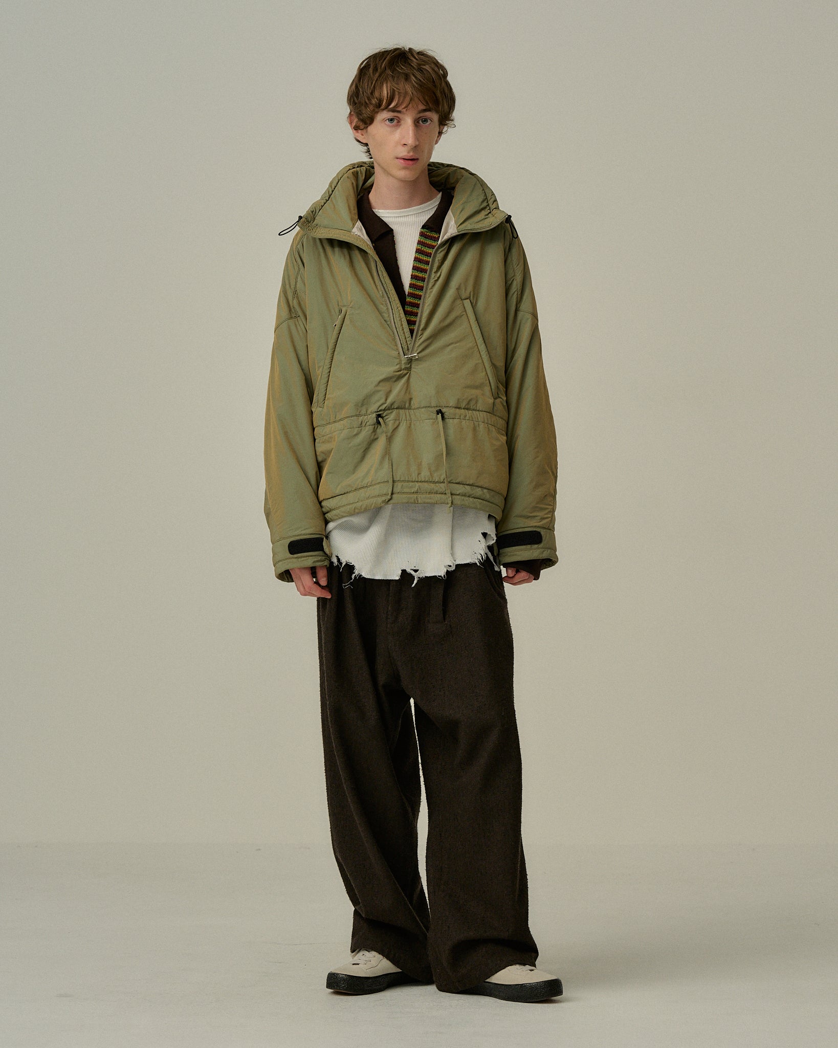 PADDING PULLOVER JACKET(KHAKI) – ANCELLM