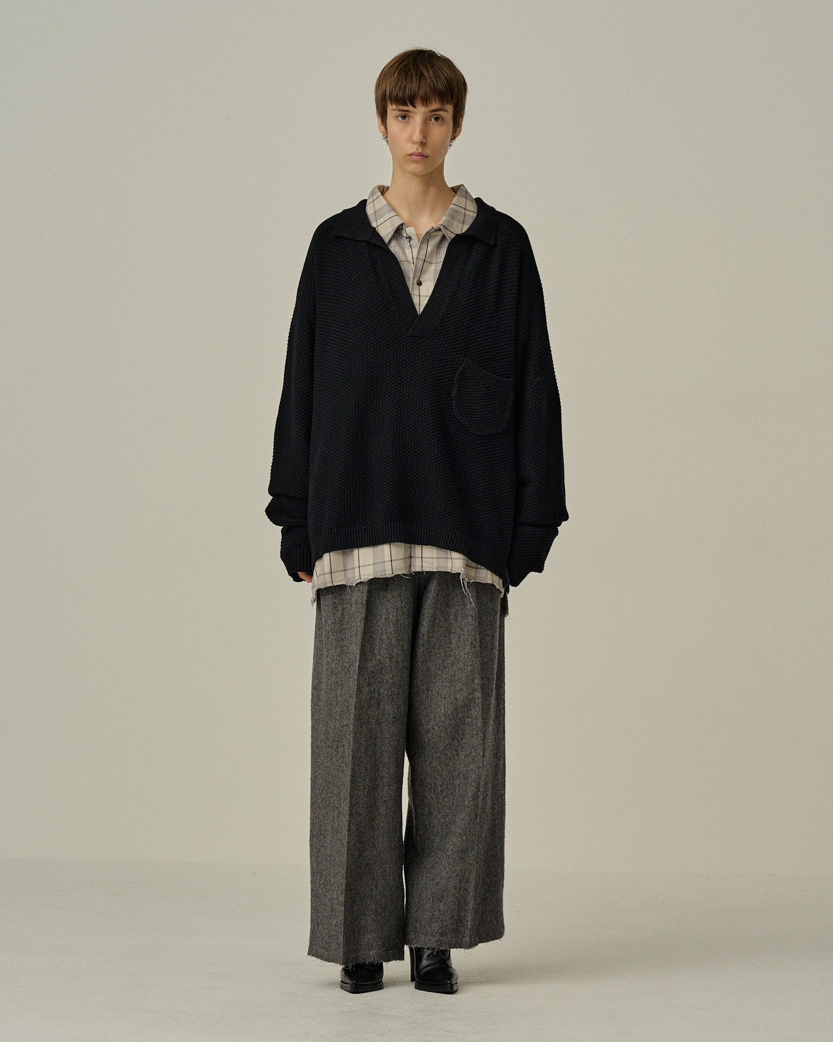 SKIPPER KNIT(BLACK) – ANCELLM