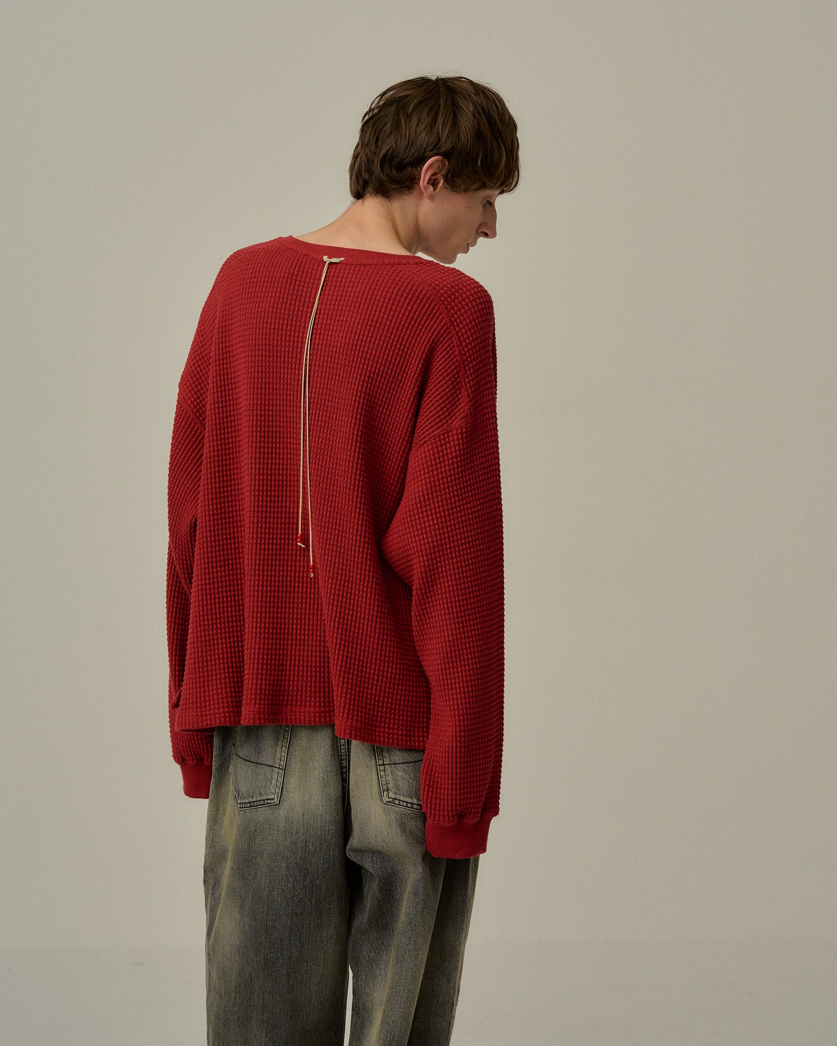 HEAVY WAFFLE OVER LS(RED) – ANCELLM